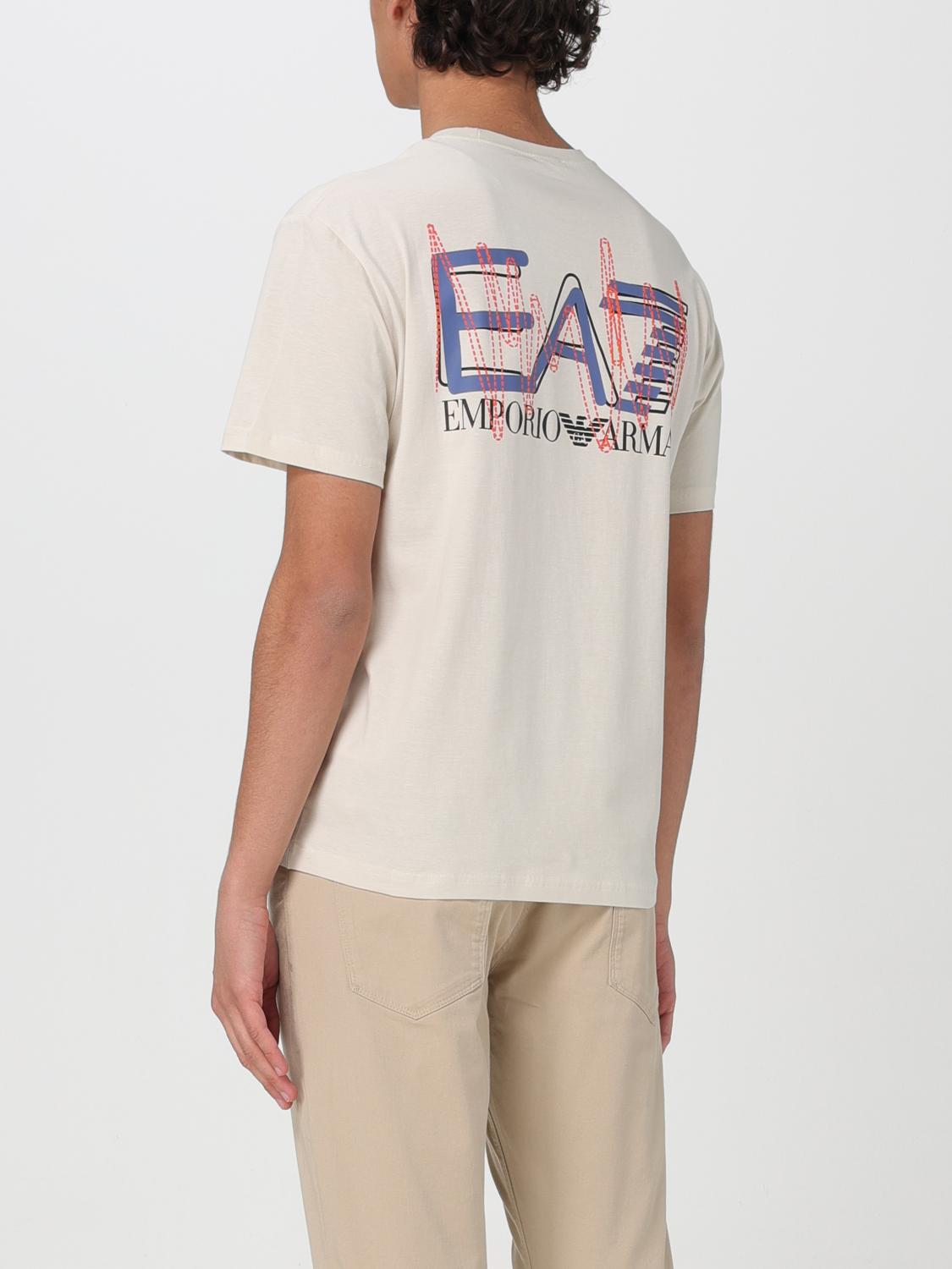 EA7 T-SHIRT: T-shirt men Ea7, Beige - Img 2