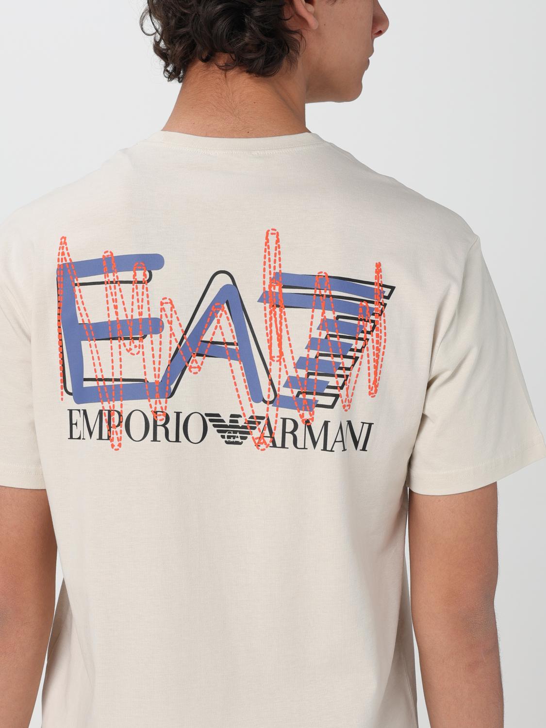 EA7 T-SHIRT: T-shirt men Ea7, Beige - Img 3