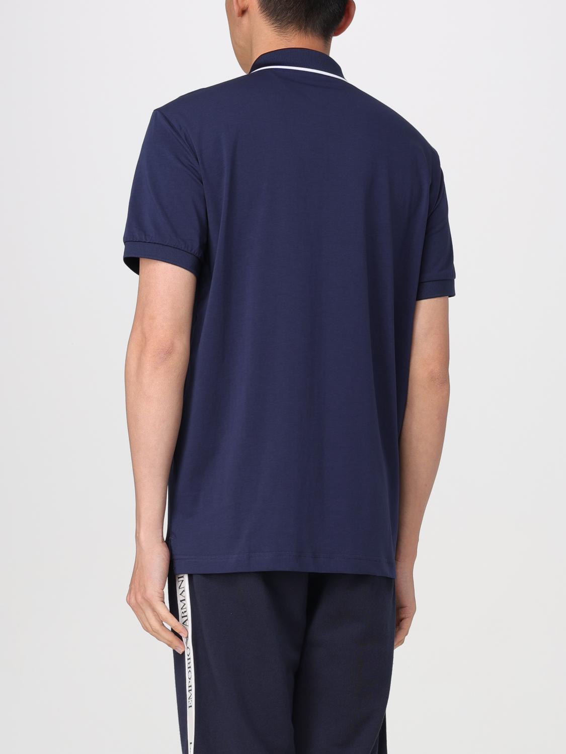 EA7 POLO: Polo EA7 in jersey con logo , Blue 1 - Img 2