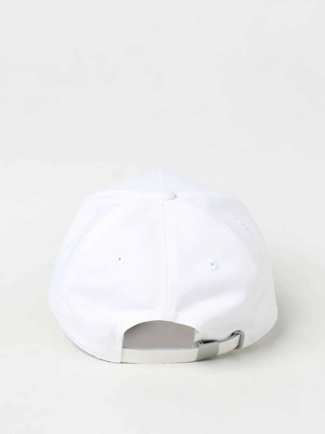 ARMANI EXCHANGE CAPPELLO: Cappello Armani Exchange in cotone con logo ricamato , Bianco - Img 3