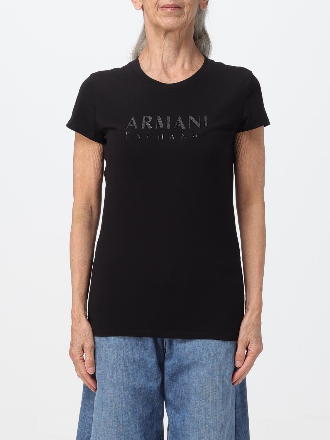 Outlet de Armani Exchange: Camiseta mujer Negro Camiseta