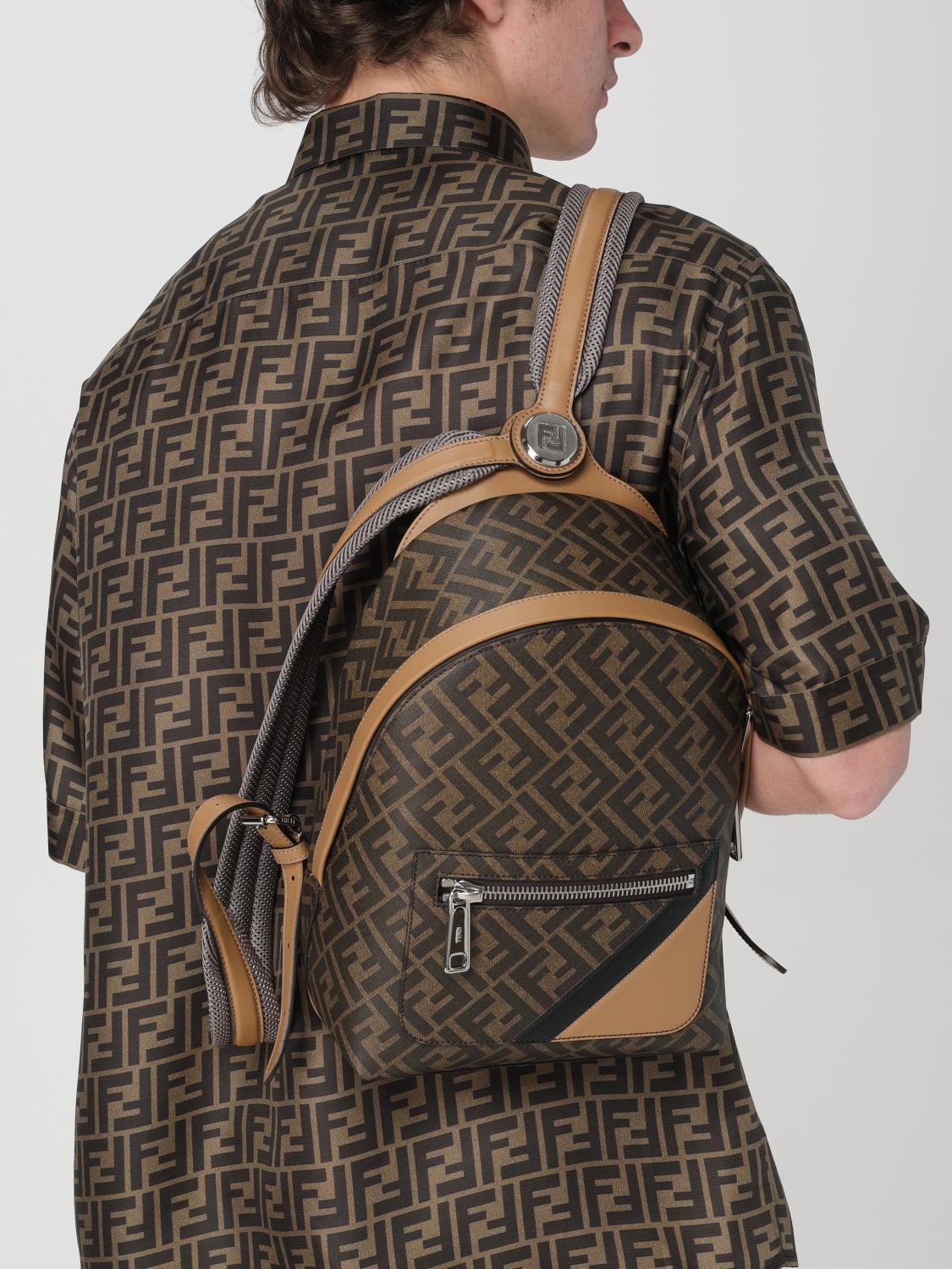 FENDI BACKPACK: Bags men Fendi, Tobacco - Img 2