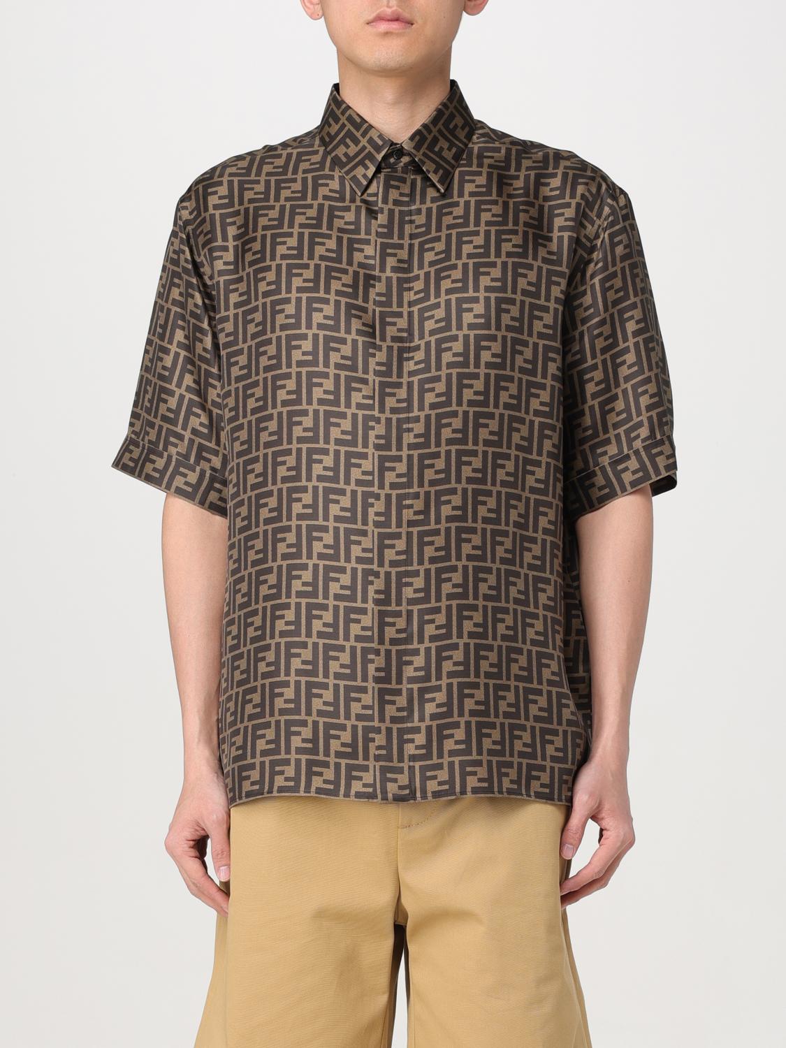 FENDI Shirt men Tobacco Fendi shirt FS0795AKEE online at GIGLIO.COM