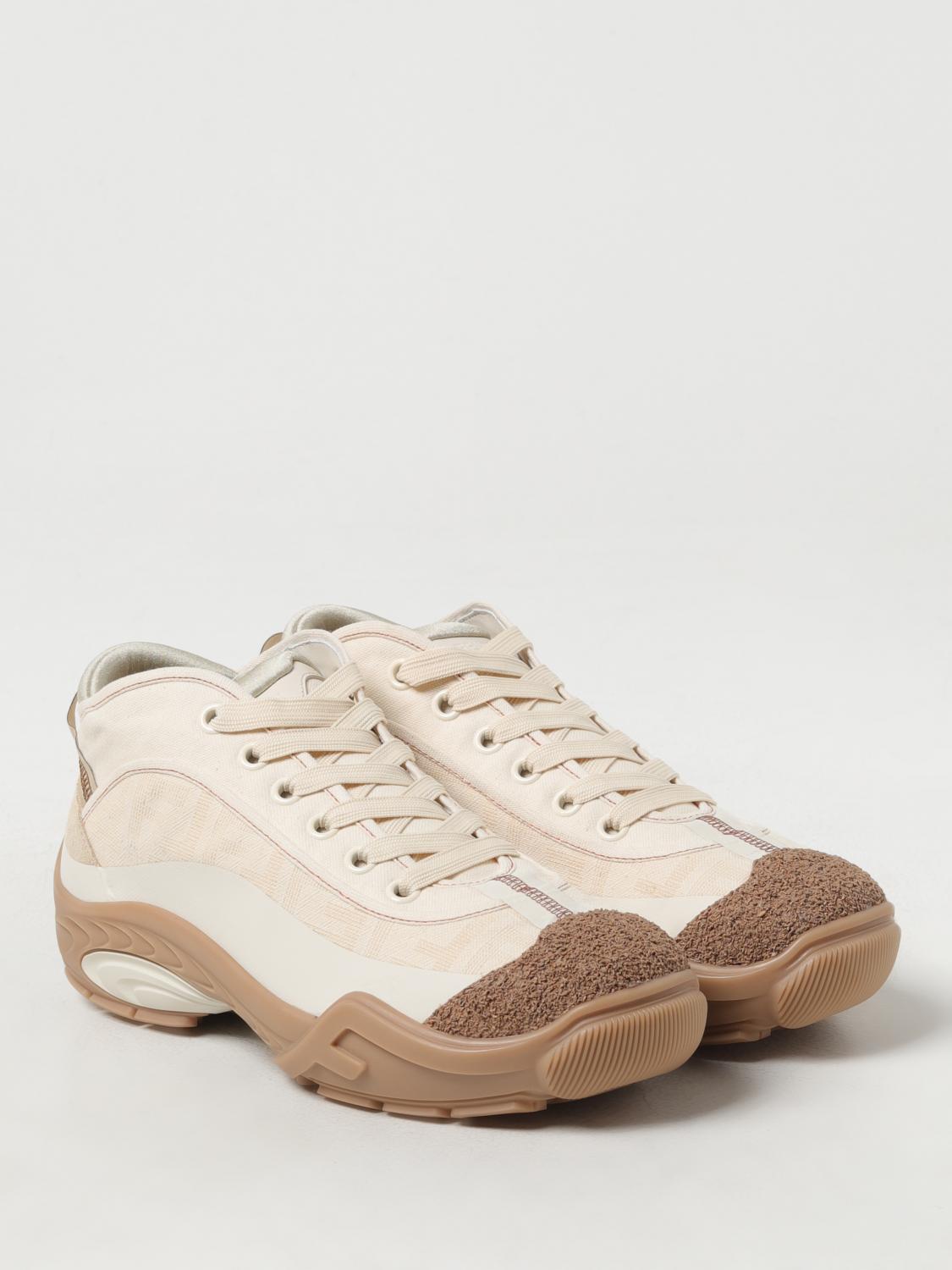FENDI SNEAKERS: Sneakers Lab Fendi in canvas FF jacquard, Burro - Img 2
