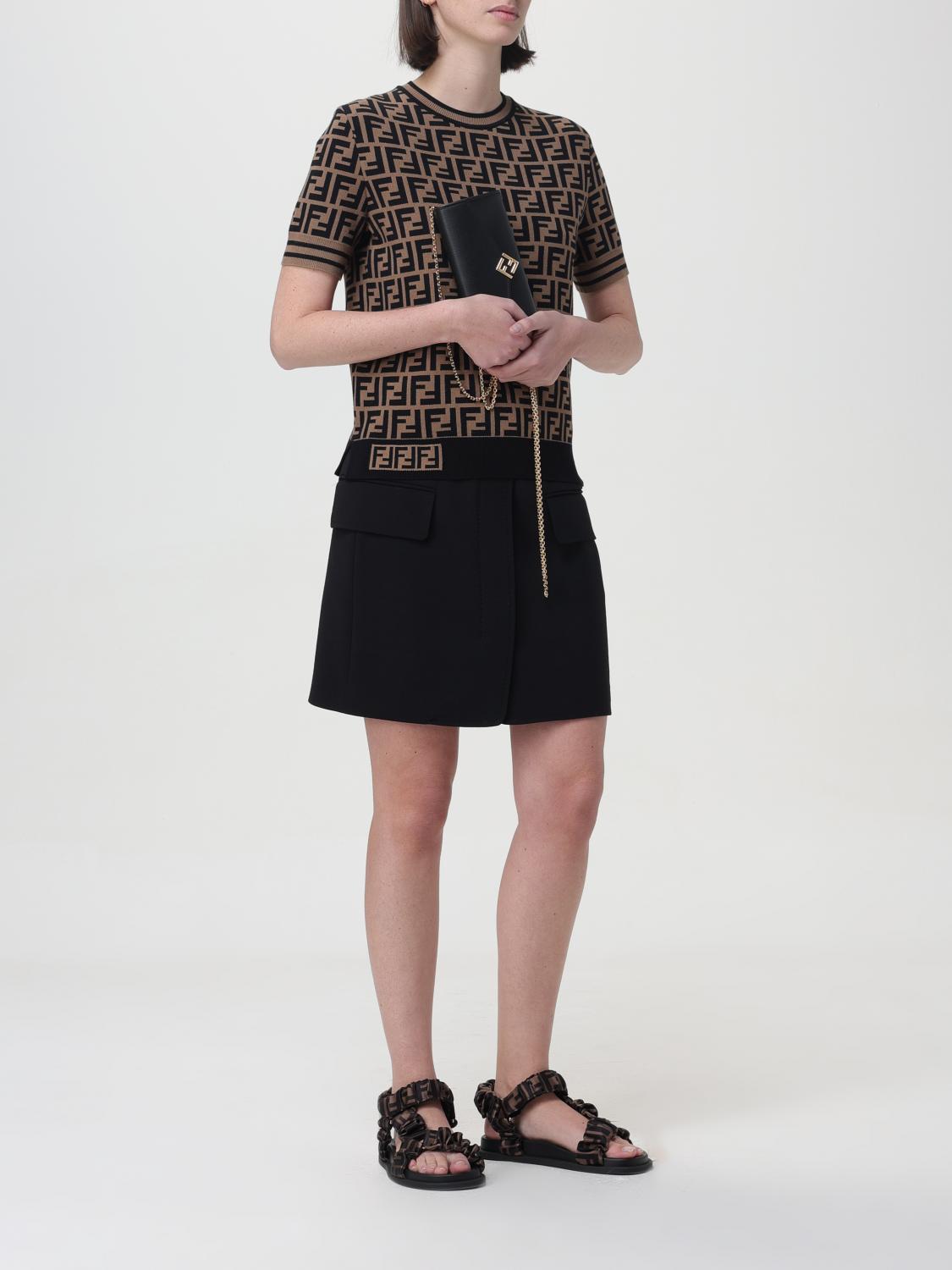 FENDI: Top woman - Tobacco | Fendi top FZY702A5QG online at