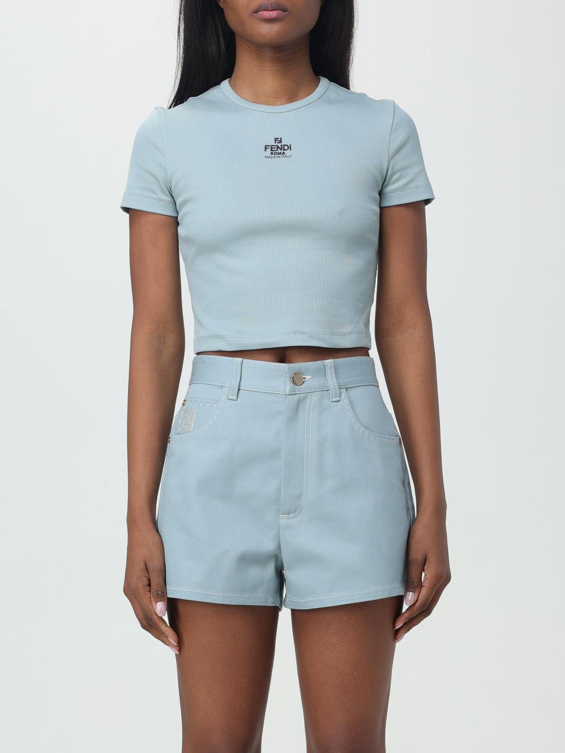 FENDI：Tシャツ レディース - スカイブルー | GIGLIO.COM
