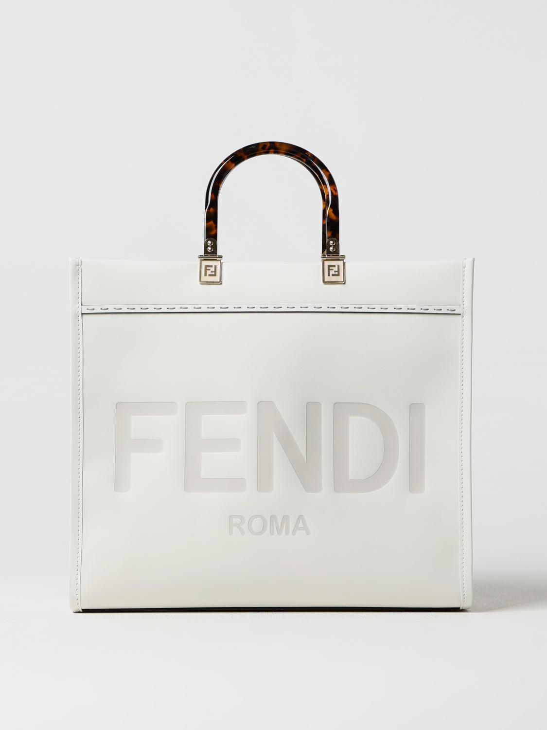 FENDI ROMA サンシャイン トートバッグ ホワイト プレゼント Fendi Sunshine Small Leather White | Fendi