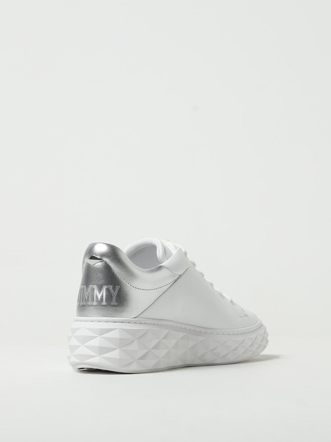 JIMMY CHOO SNEAKERS: Jimmy Choo diamond leather sneakers, White - Img 3