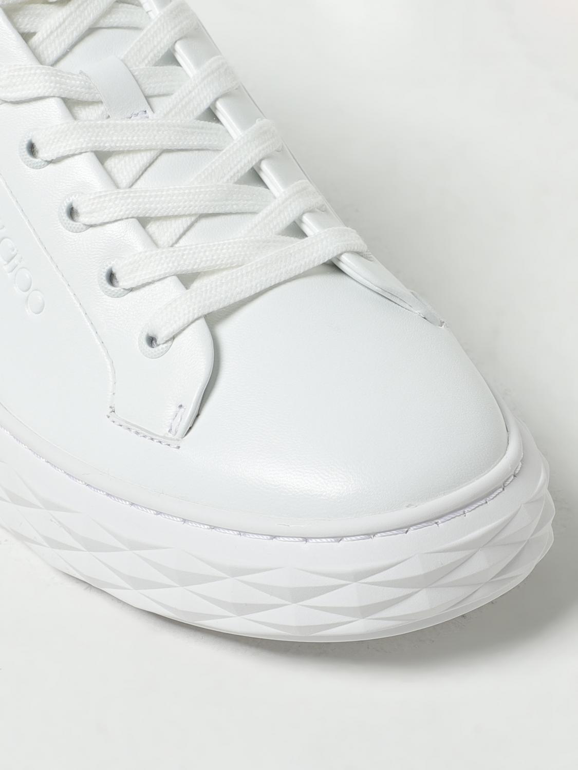 JIMMY CHOO SNEAKERS: Jimmy Choo diamond leather sneakers, White - Img 4