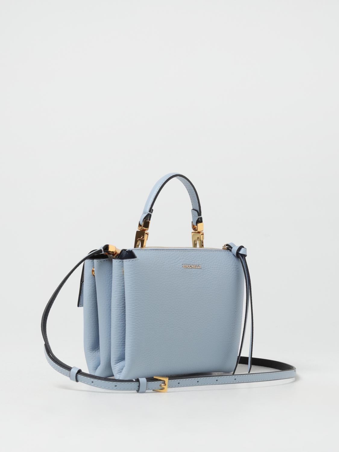 COCCINELLE BORSA MINI: Borsa Arlettis Coccinelle in pelle a grana, Azzurro - Img 2