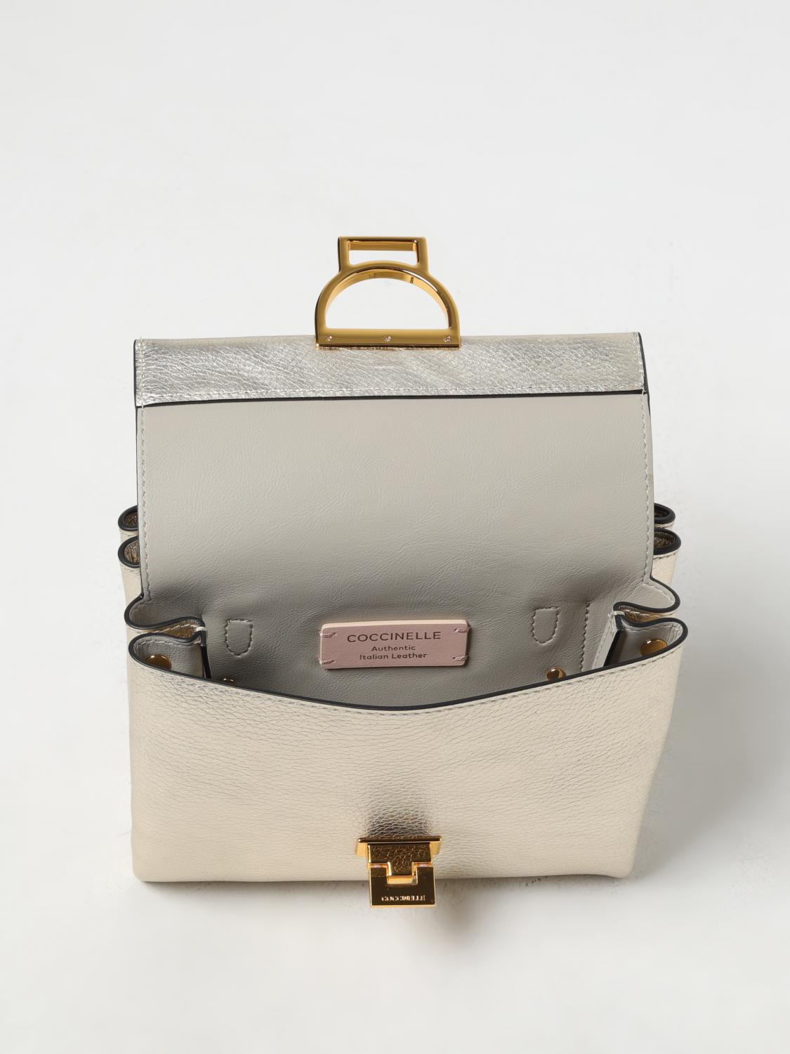 COCCINELLE MINITASCHE: Schultertasche damen Coccinelle, Gold - Img 3