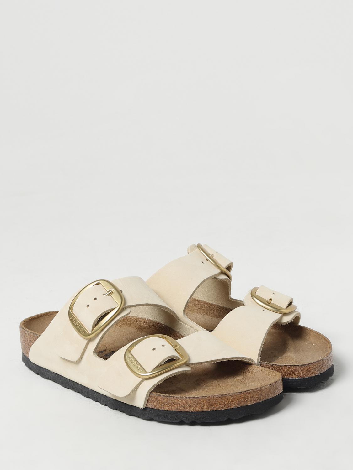 BIRKENSTOCK FLAT SANDAL: Shoes woman Birkenstock, Beige - Img 2