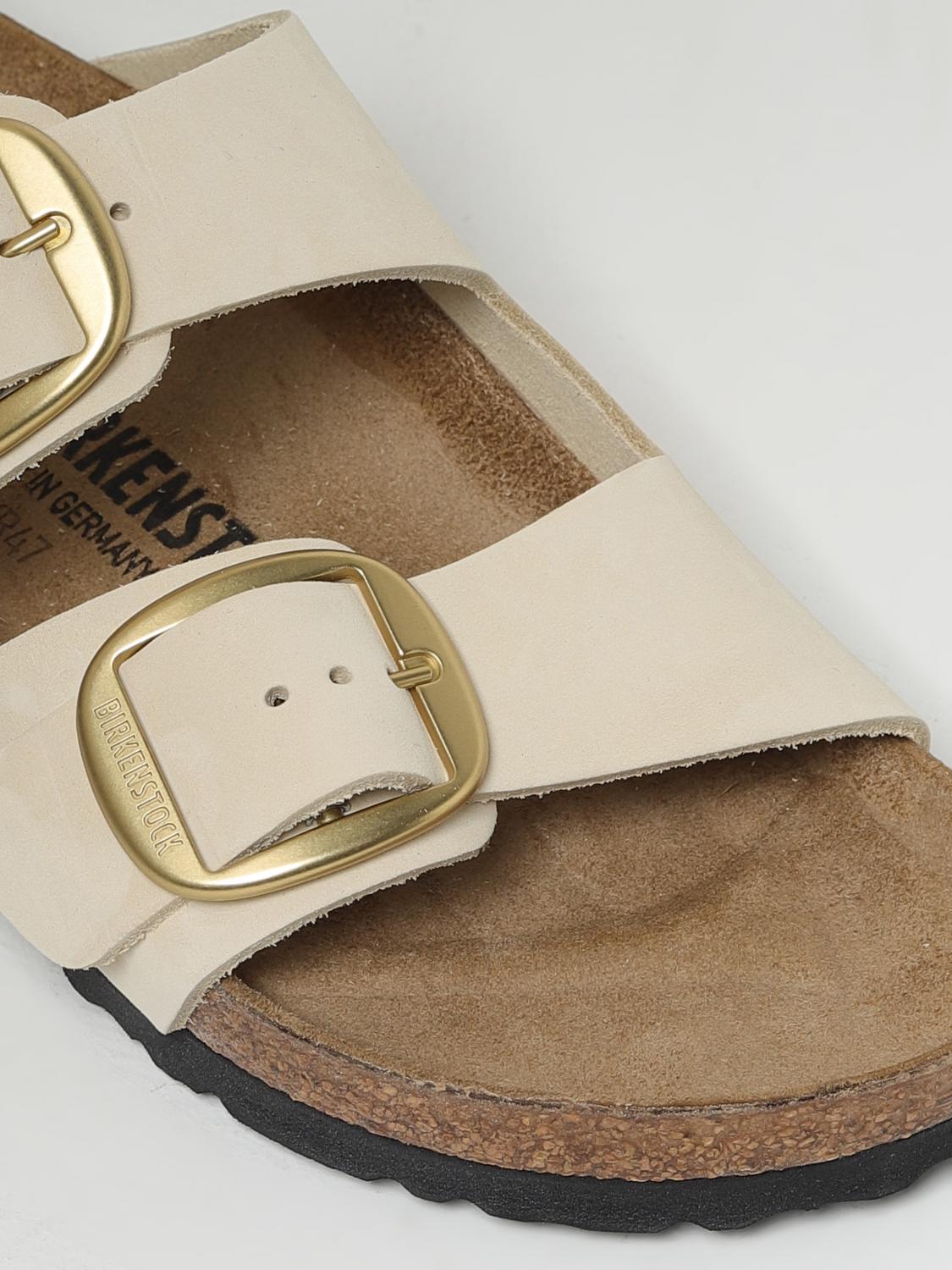BIRKENSTOCK FLAT SANDAL: Shoes woman Birkenstock, Beige - Img 4