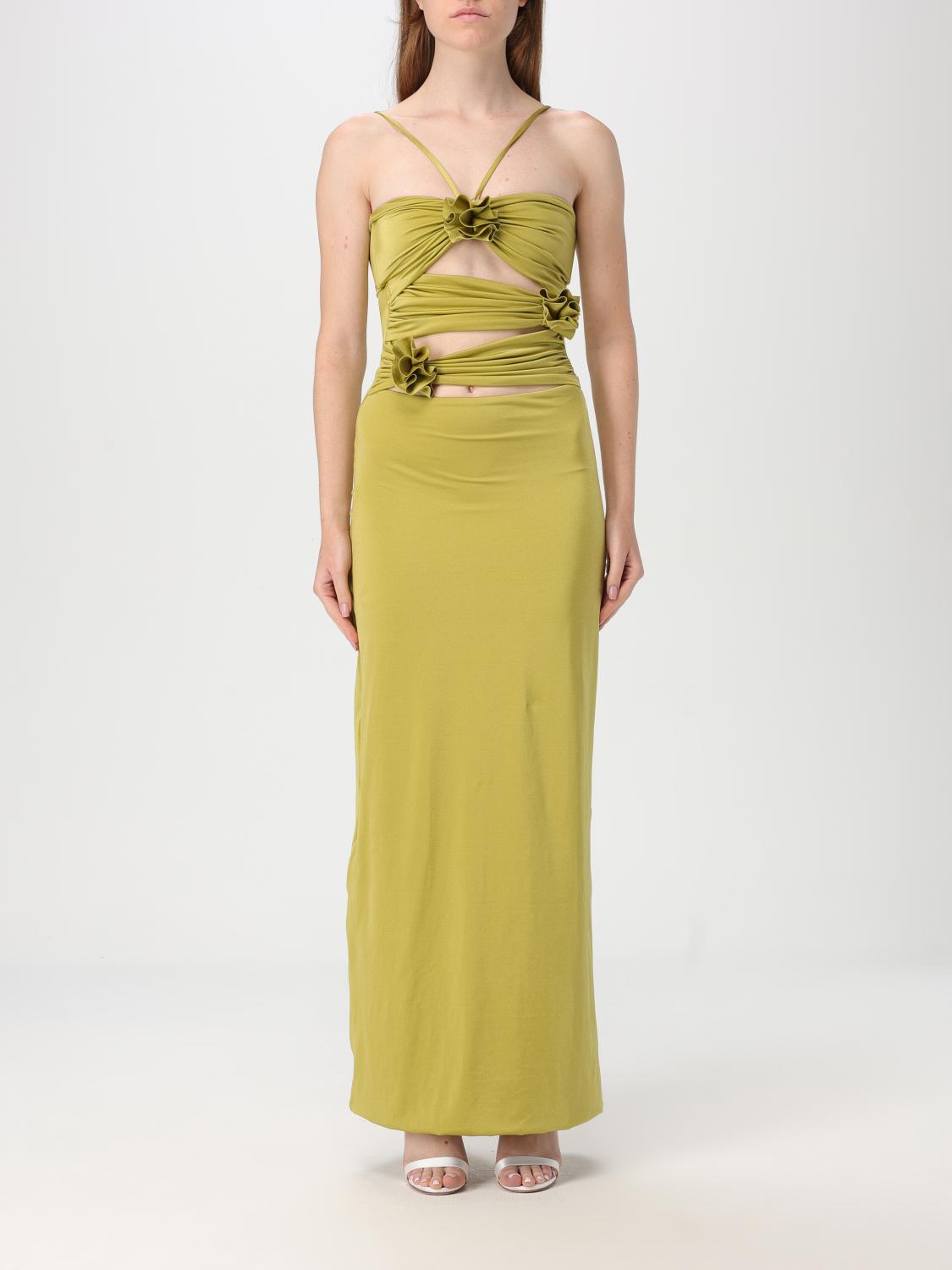Maygel Coronel Dress woman - Forest Green | VT-027-PSGN | GIGLIO.COM