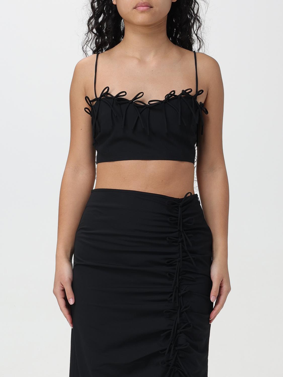 Ganni Top woman - Black | F8675 | GIGLIO.COM