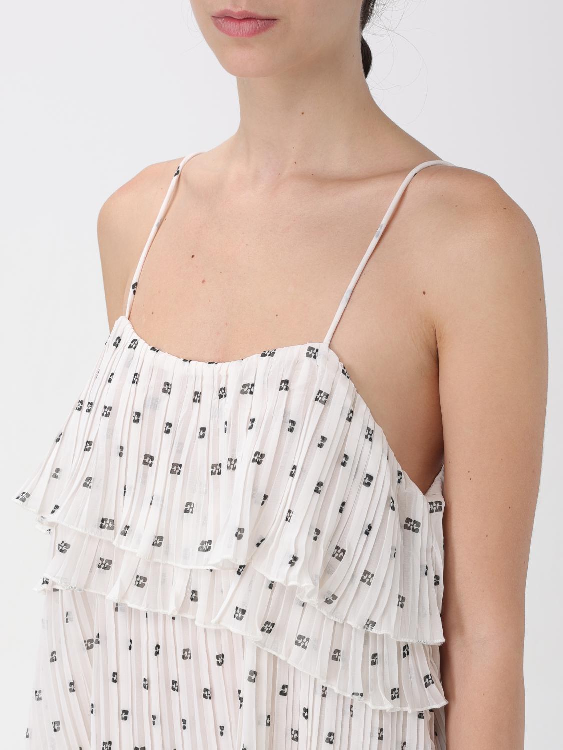 ワンピース GANNI Woman Dress White F8695 135 Ganni Outlet: Dress woman - White | Ganni dress F8695 online