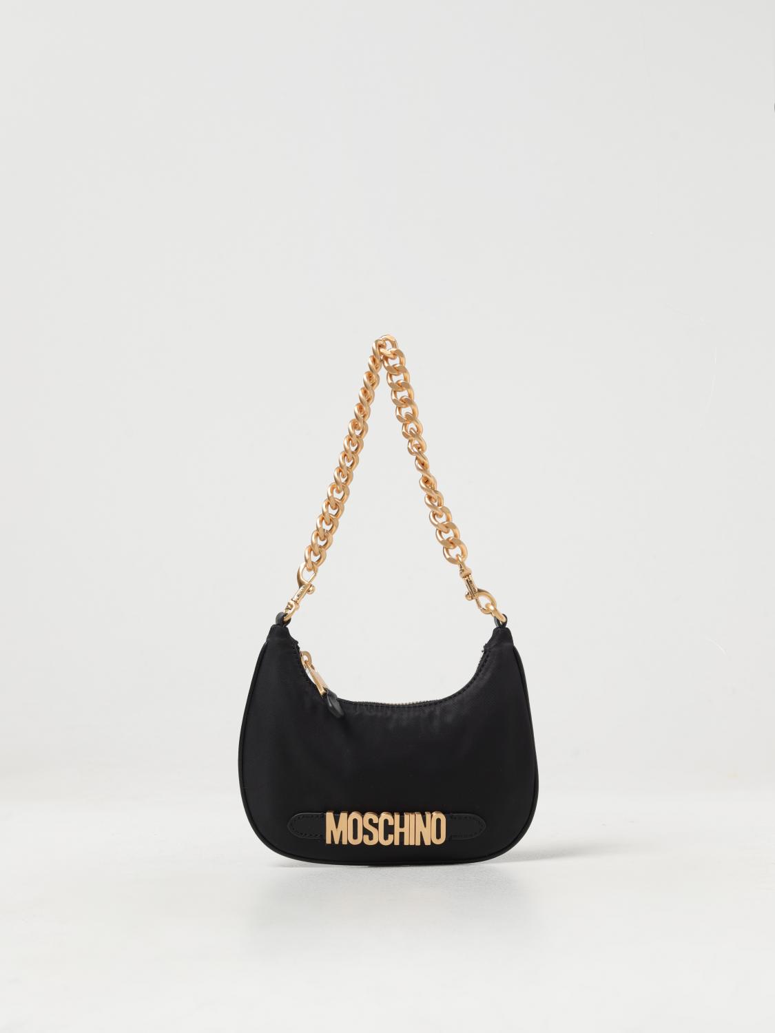 MOSCHINO COUTURE BORSA MINI: Borsa Love Moschino in nylon e pelle , Nero - Img 1