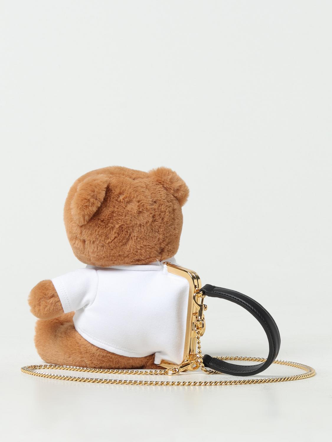 MOSCHINO COUTURE VALIGIA: Borsa Teddy Moschino Couture in pelliccia sintetica e pelle , Fantasia - Img 3