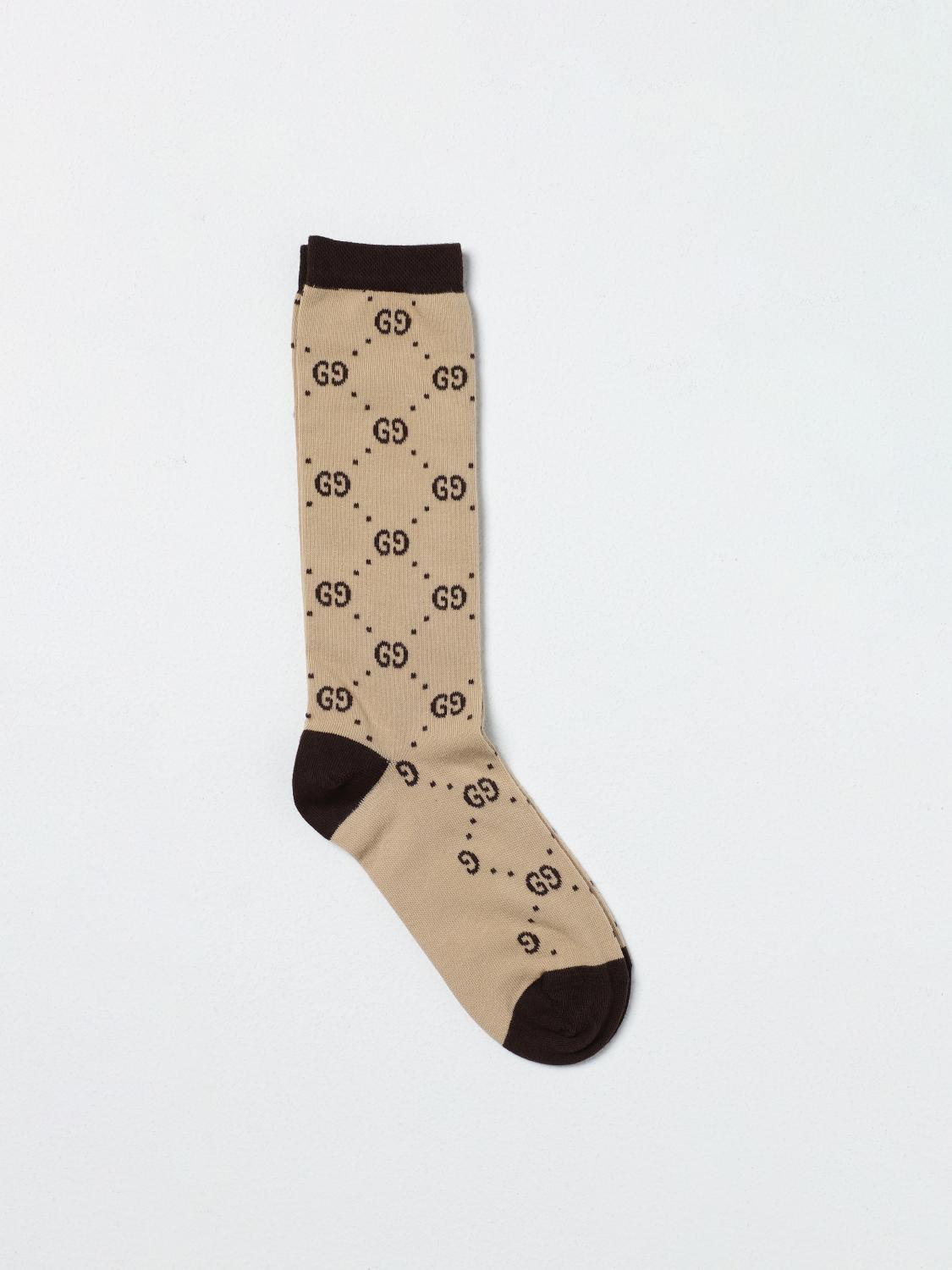 GUCCI BALENCIAGA ベージュ ロゴソックス S Gucci Beige Lamé GG Socks Gucci