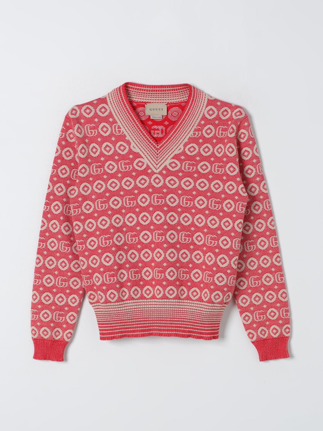 GUCCI SWEATER: Sweater kids Gucci, Red - Img 1