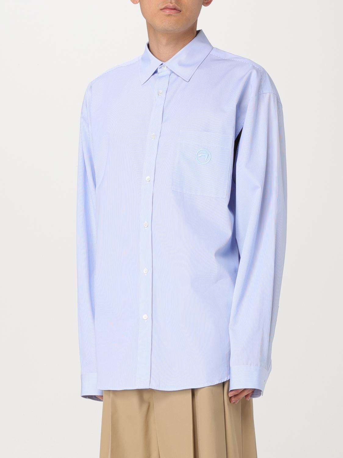 AMBUSH CAMICIA: Camicia classica Ambush in popeline a righe , Azzurro - Img 4