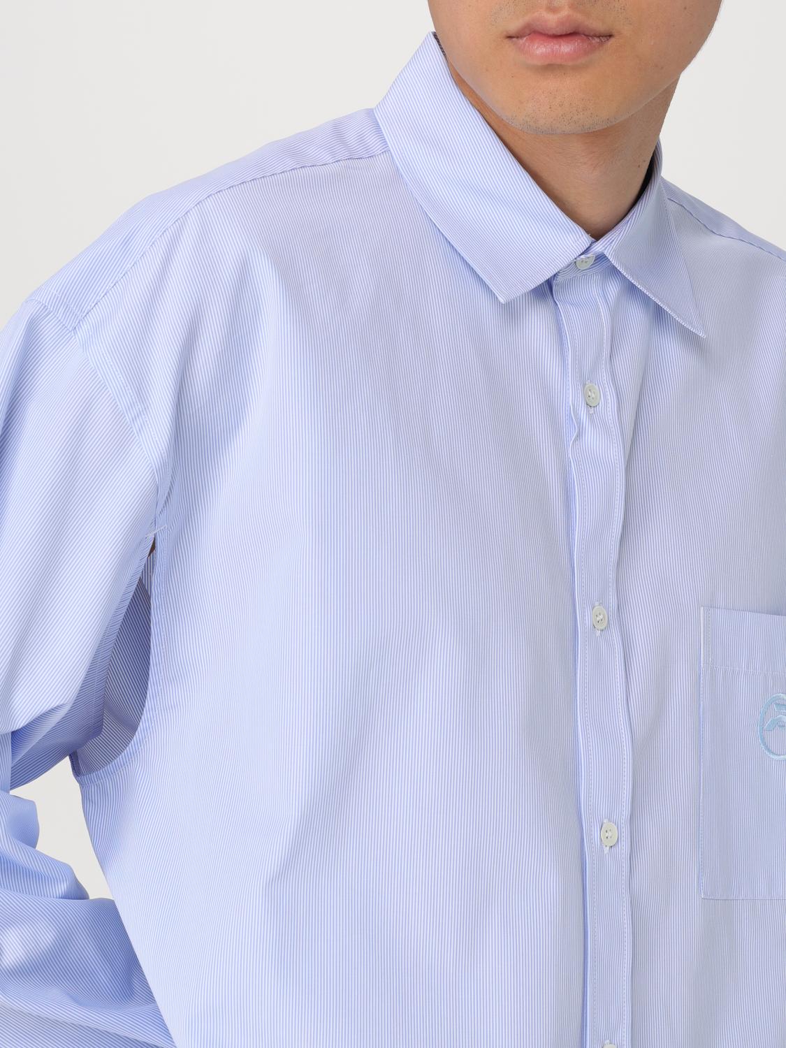 AMBUSH CAMICIA: Camicia classica Ambush in popeline a righe , Azzurro - Img 5