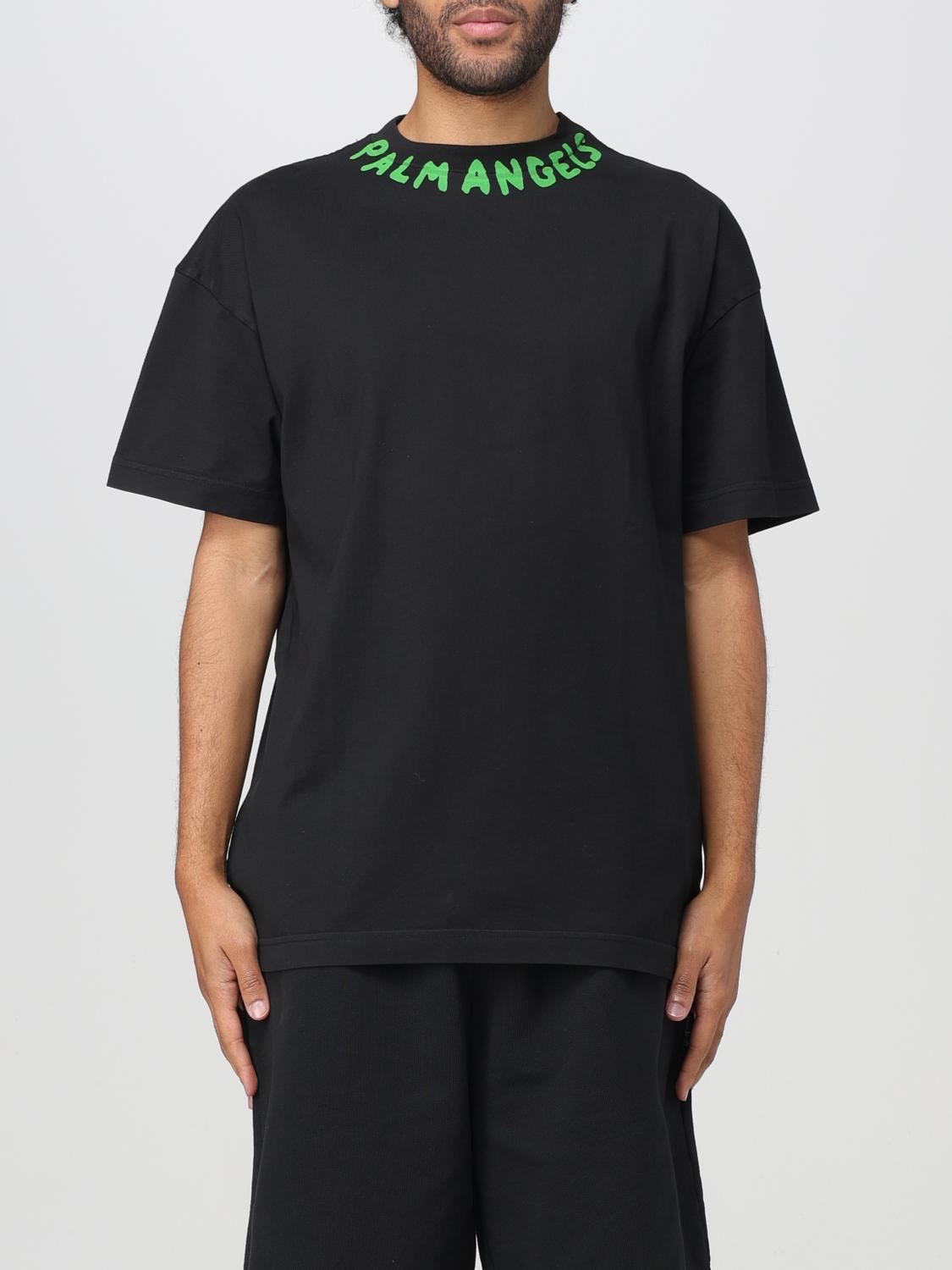 Palm Angels / Tシャツ/XL/コットン/BLK/無地/PMAA072S24JER002// PALM ANGELS：Tシャツ メンズ - ブラック | GIGLIO.COMオンラインの