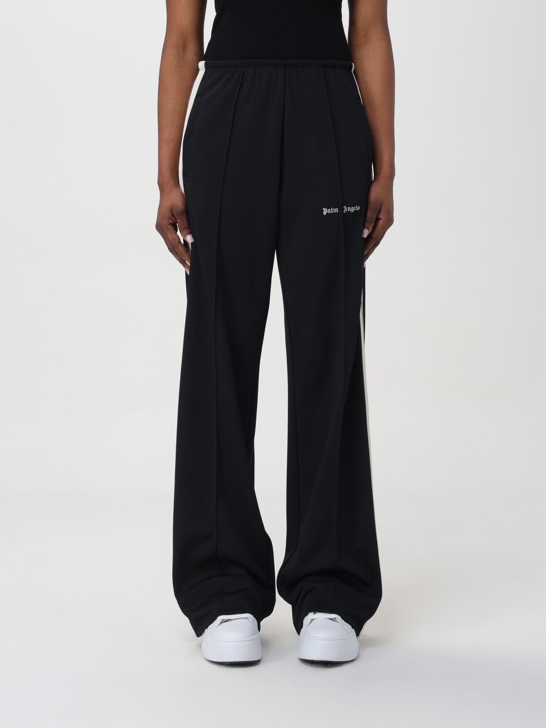 Palm Angels Pants woman - Black | PWCJ010S24FAB001 | GIGLIO.COM
