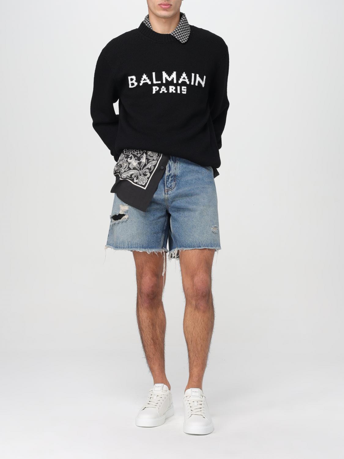 BALMAIN CAMICIA: Camicia Balmain stampata, Nero - Img 2