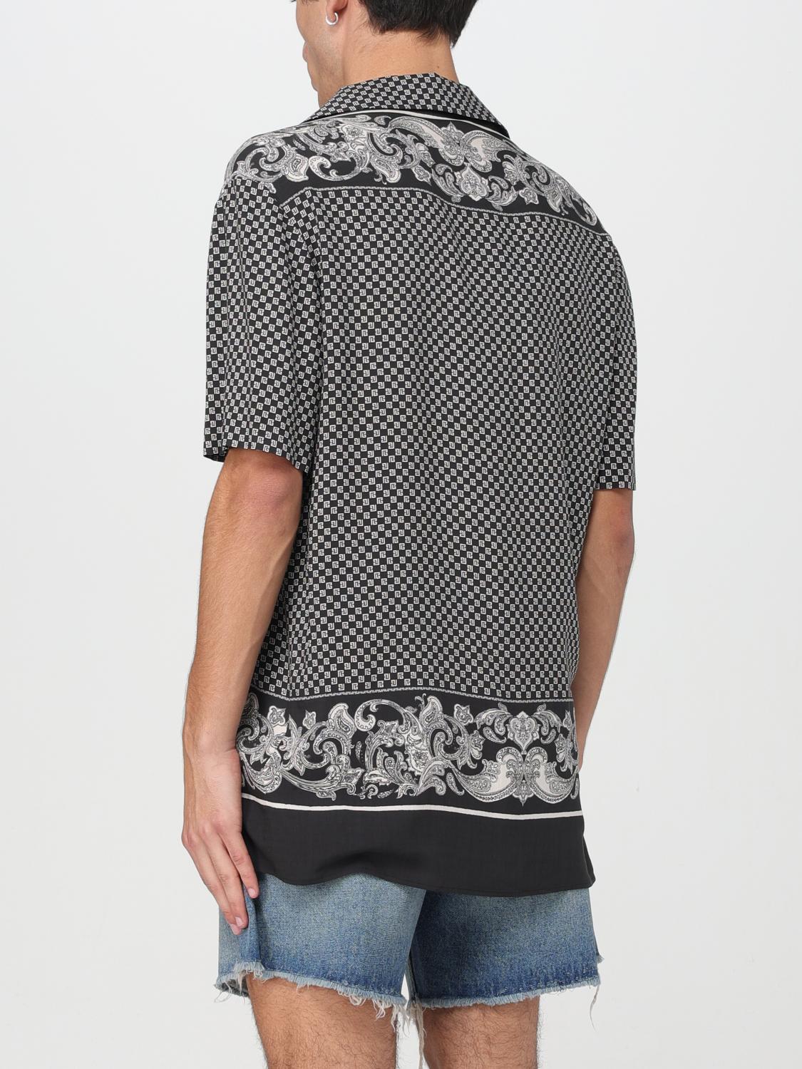 BALMAIN CAMICIA: Camicia Balmain stampata, Nero - Img 3