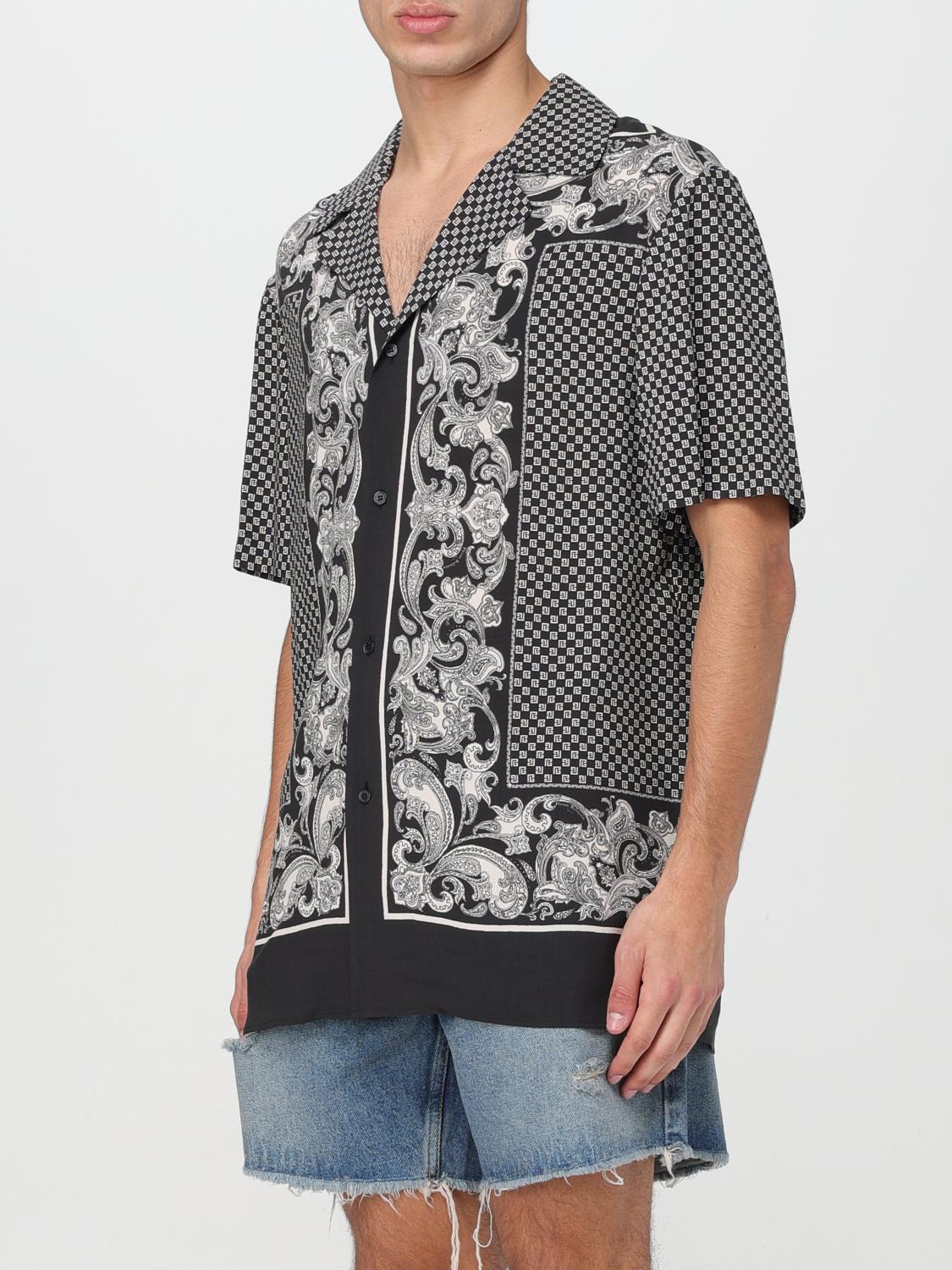 BALMAIN CAMICIA: Camicia Balmain stampata, Nero - Img 4