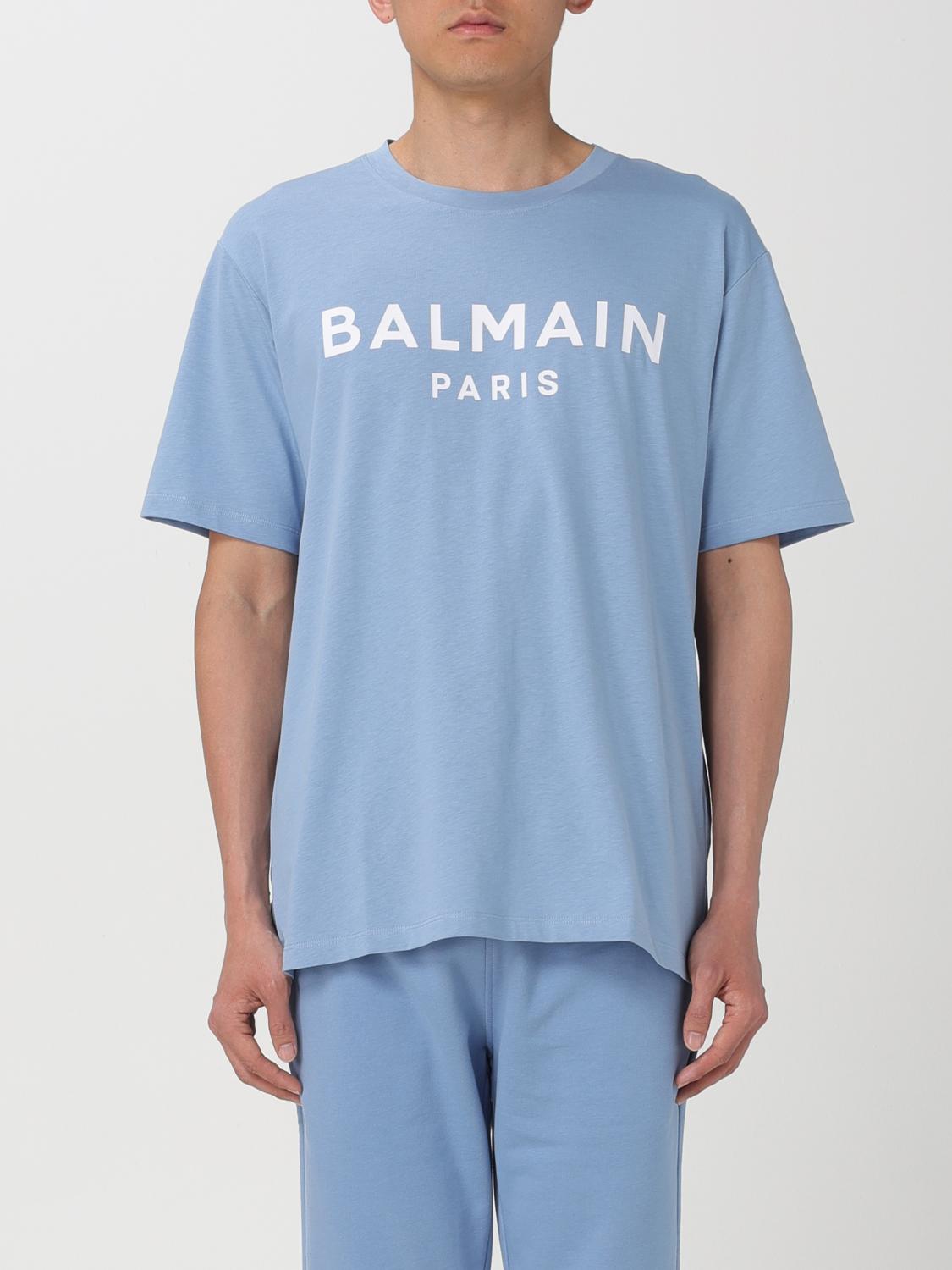 BALMAIN CAMISETA: Camiseta hombre Balmain, Azul Claro - Img 1