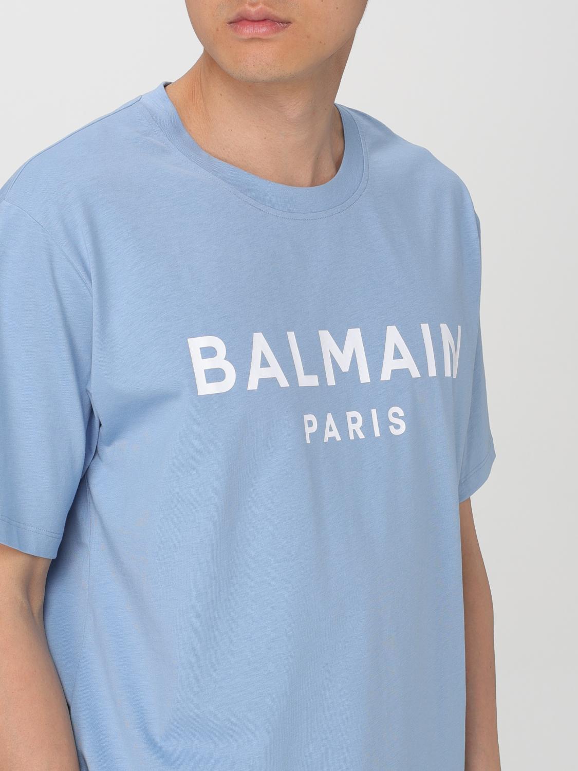 BALMAIN CAMISETA: Camiseta hombre Balmain, Azul Claro - Img 5