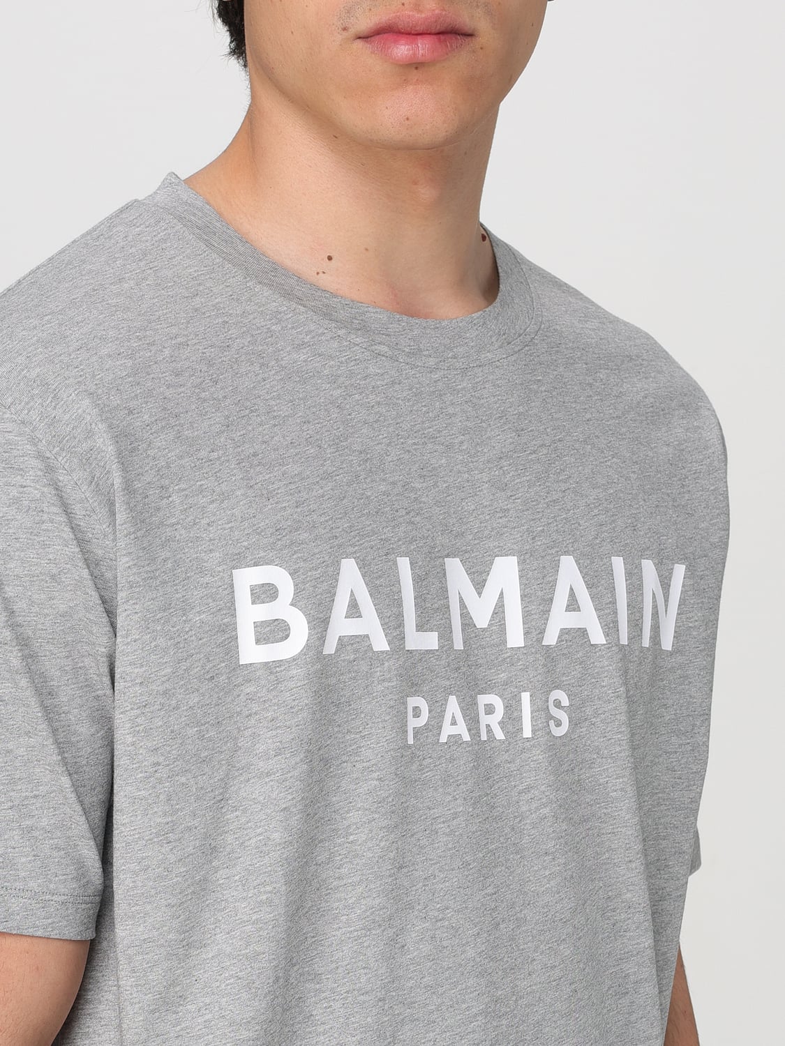 BALMAIN ФУТБОЛКА: Футболка Мужское Balmain, Серый - Img 5
