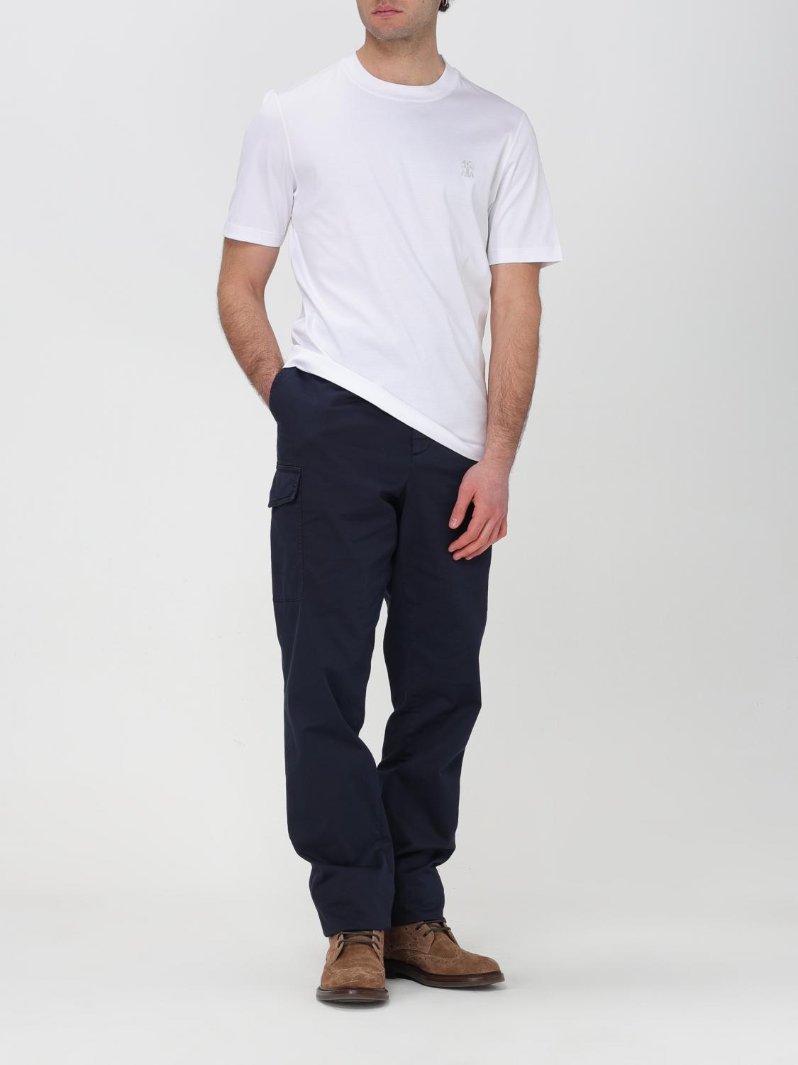 BRUNELLO CUCINELLI CAMISETA: Camiseta de algodón Brunello Cucinelli, Blanco - Img 2
