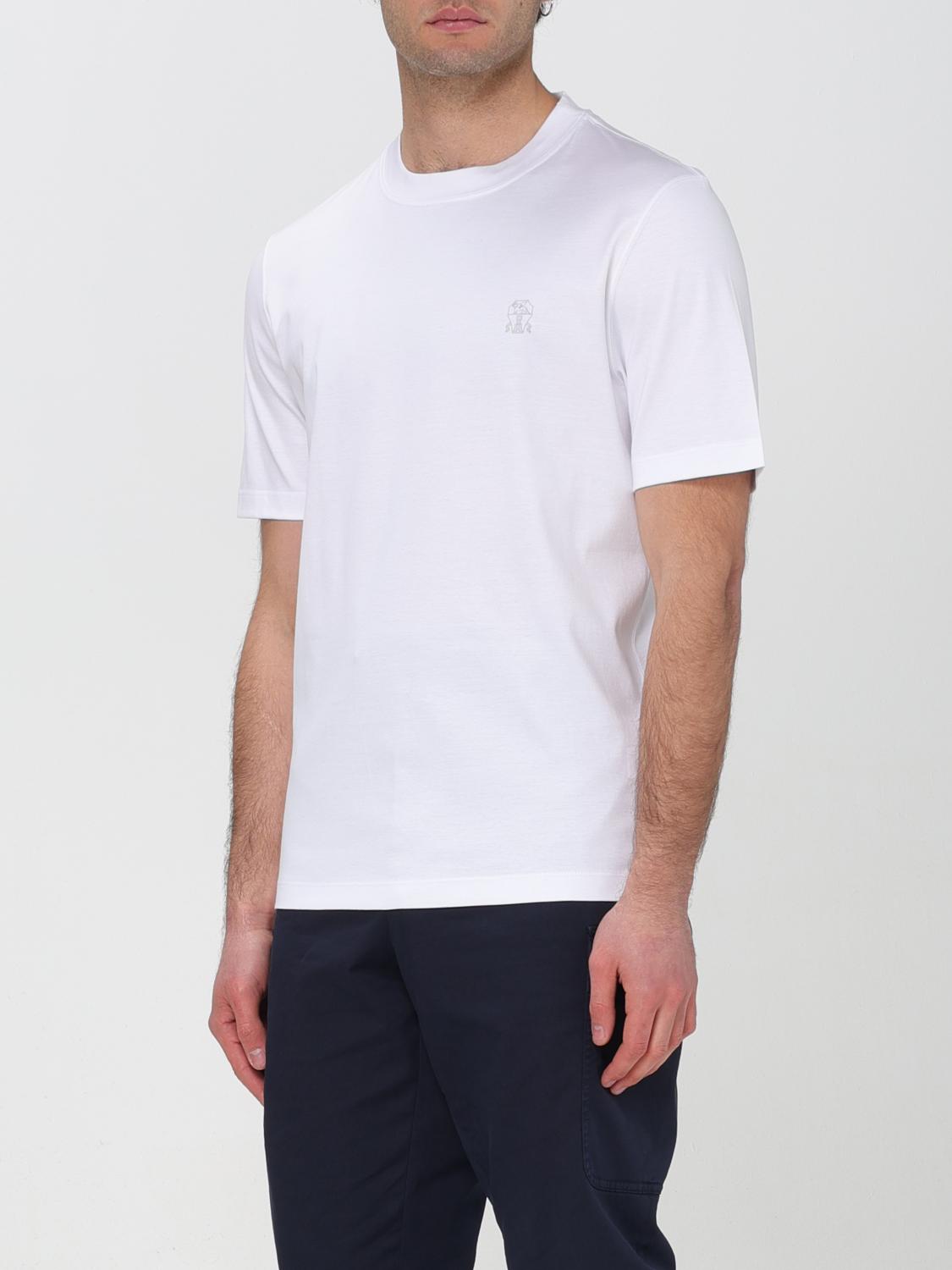 BRUNELLO CUCINELLI CAMISETA: Camiseta de algodón Brunello Cucinelli, Blanco - Img 4