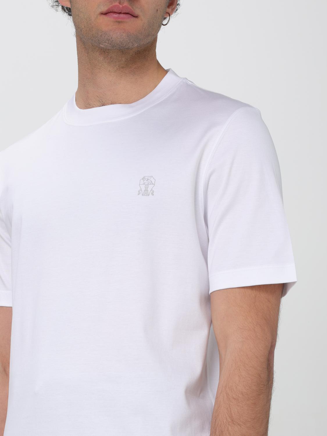 BRUNELLO CUCINELLI CAMISETA: Camiseta de algodón Brunello Cucinelli, Blanco - Img 5
