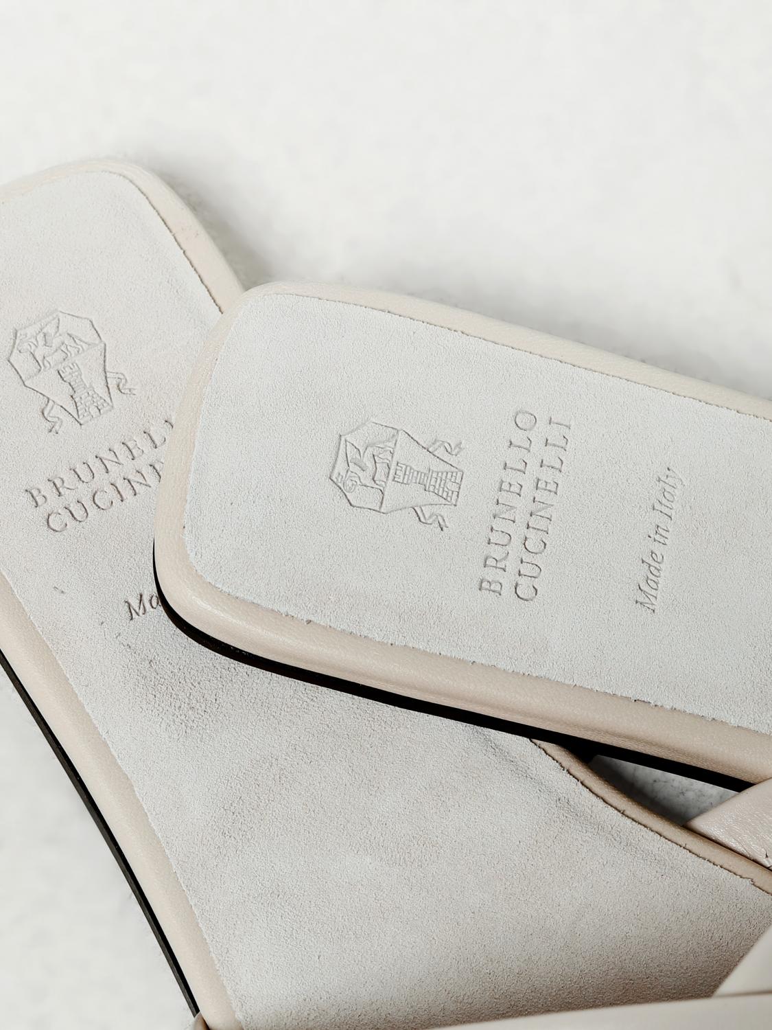 BRUNELLO CUCINELLI FLACHE SANDALEN: Schuhe damen Brunello Cucinelli, Ivory - Img 4