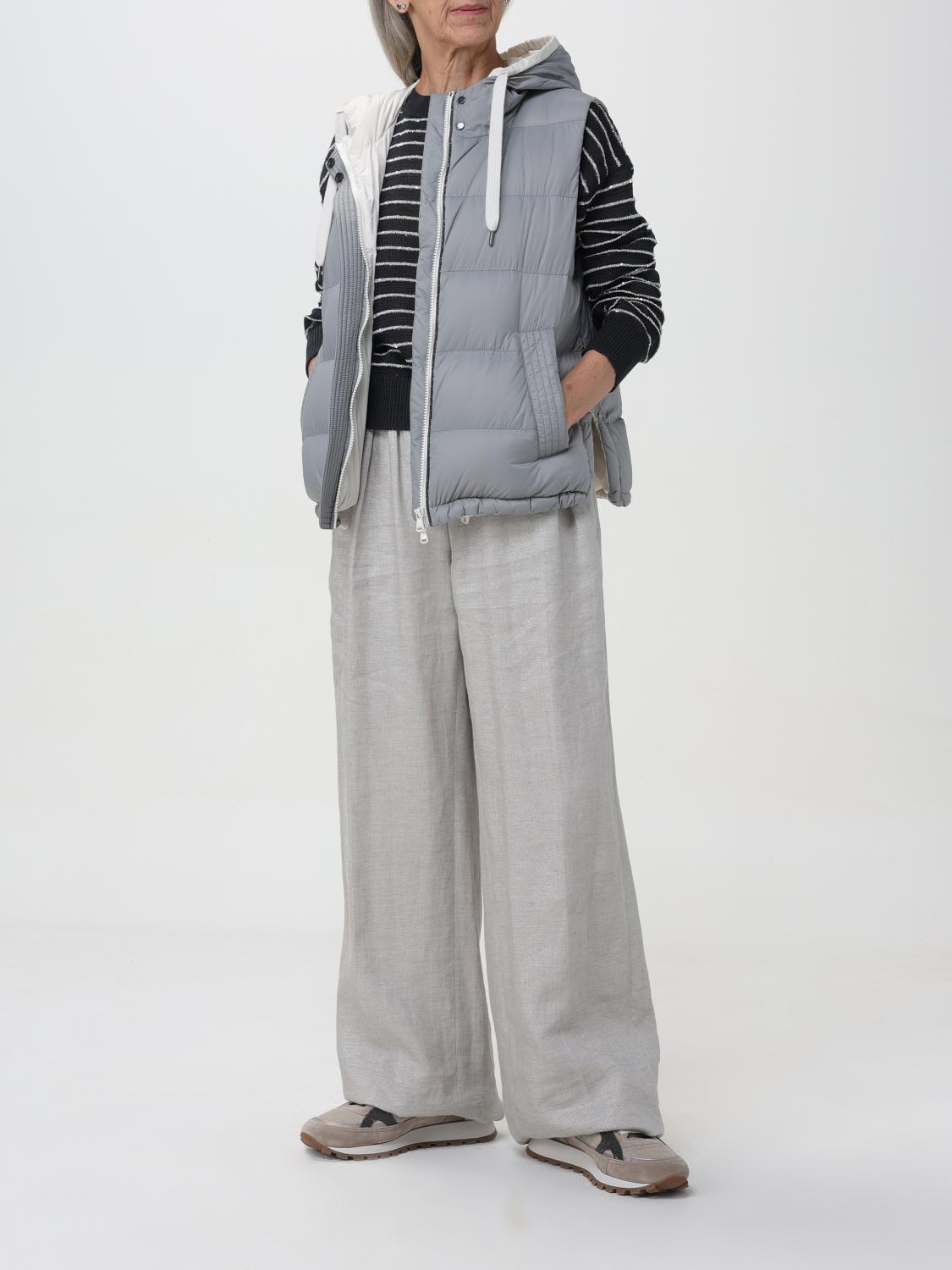 BRUNELLO CUCINELLI GILET: Gilet Brunello Cucinelli in nylon trapuntato , Grigio - Img 2