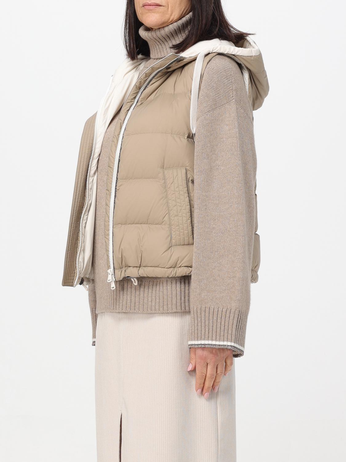 BRUNELLO CUCINELLI WESTE: Jacke damen Brunello Cucinelli, Beige - Img 4