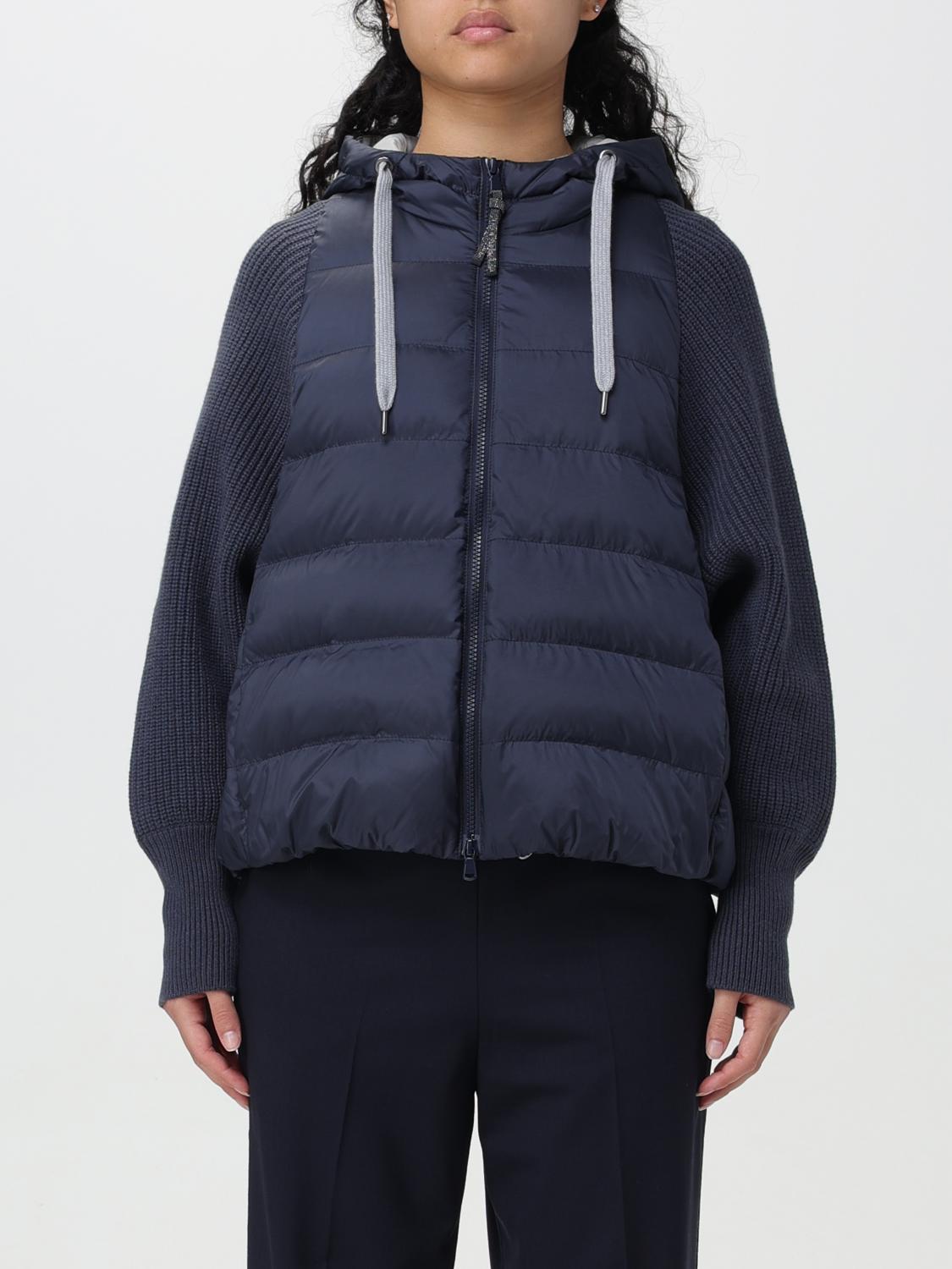 ジャケット BRUNELLO CUCINELLI Woman Jacket Blue MB1257470 BRUNELLO CUCINELLI: Jacket woman - Blue | Brunello Cucinelli