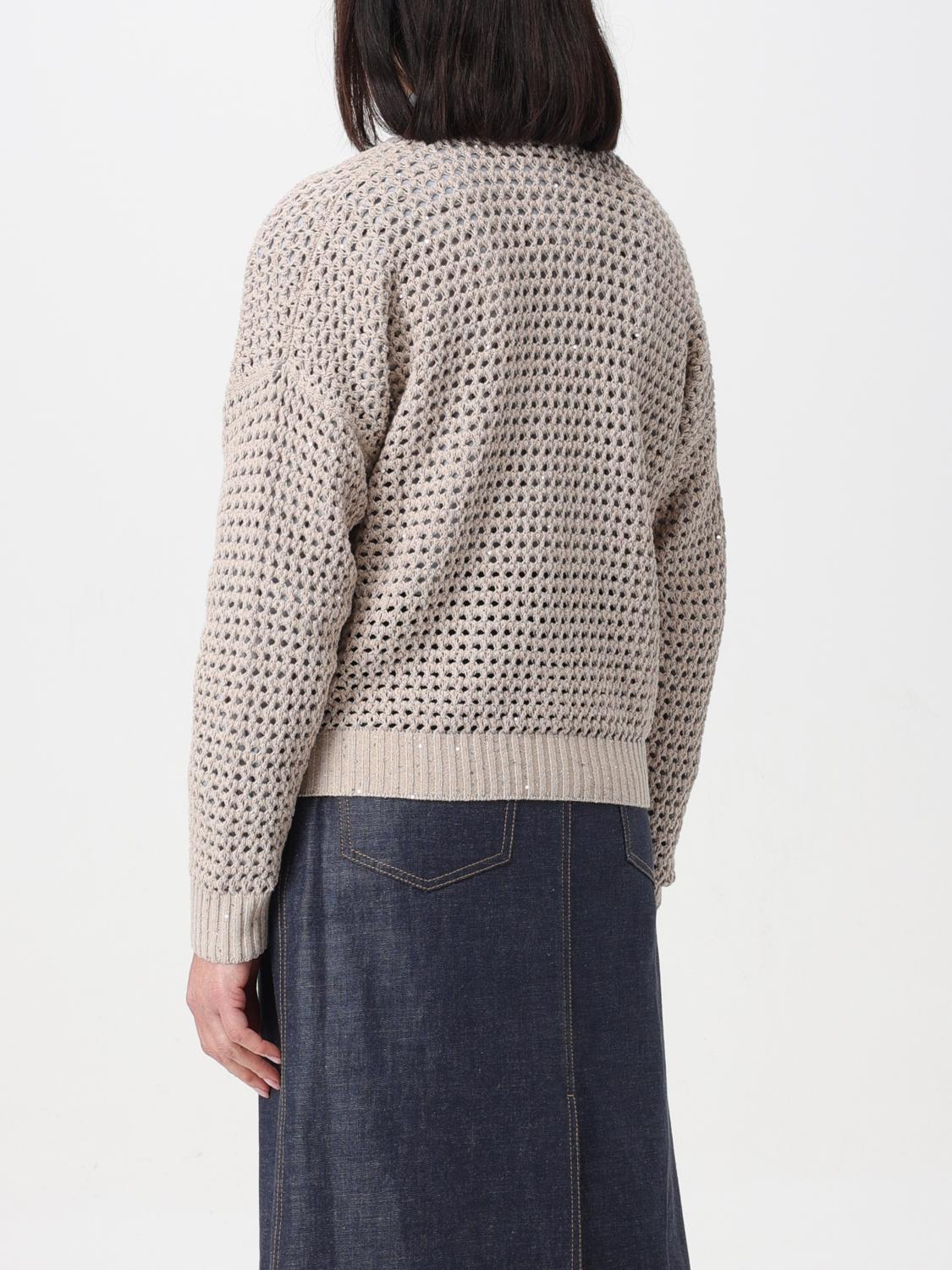 BRUNELLO CUCINELLI カーディガン: セーター レディース Brunello Cucinelli, ベージュ - Img 3