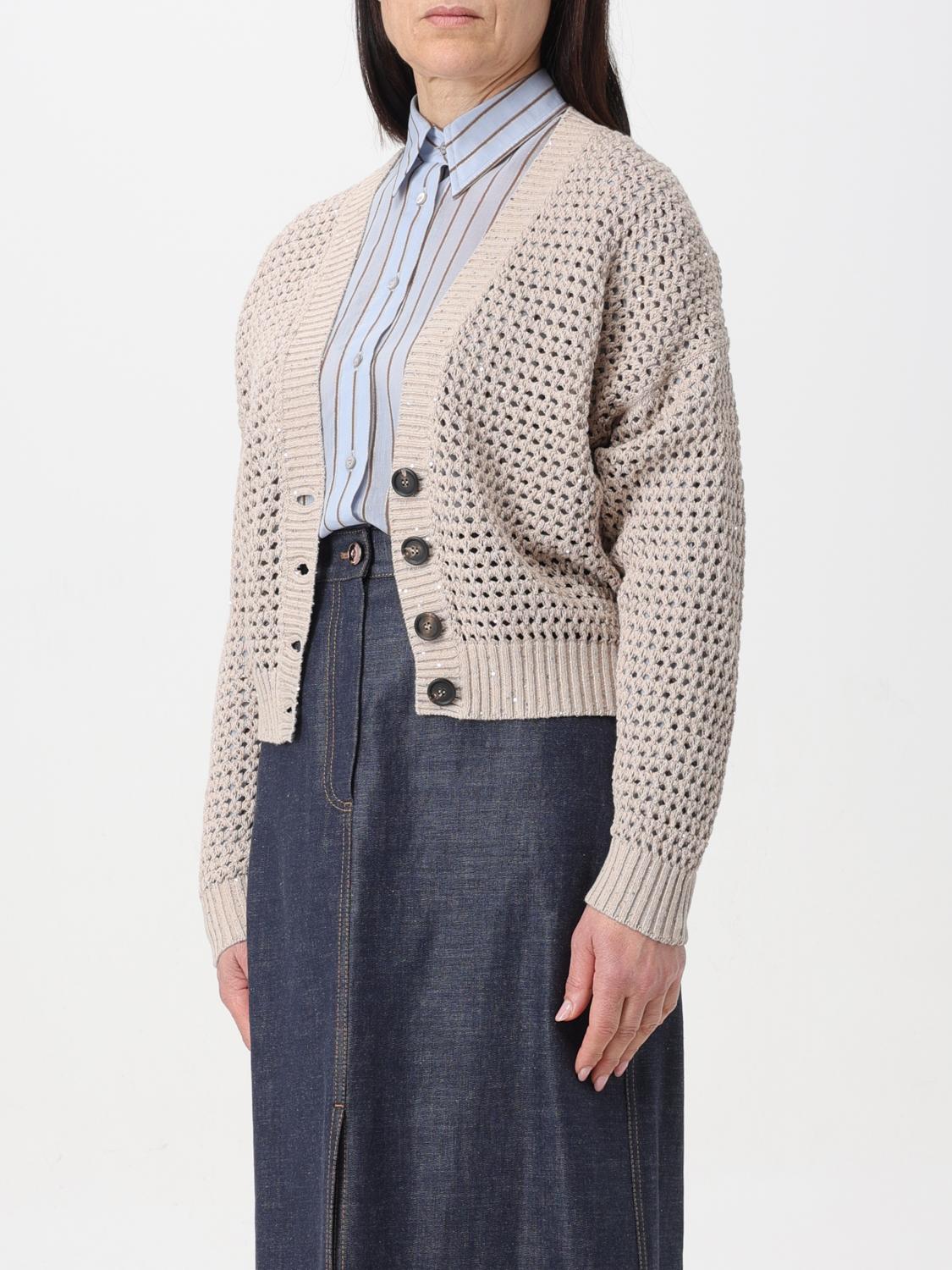 BRUNELLO CUCINELLI カーディガン: セーター レディース Brunello Cucinelli, ベージュ - Img 4