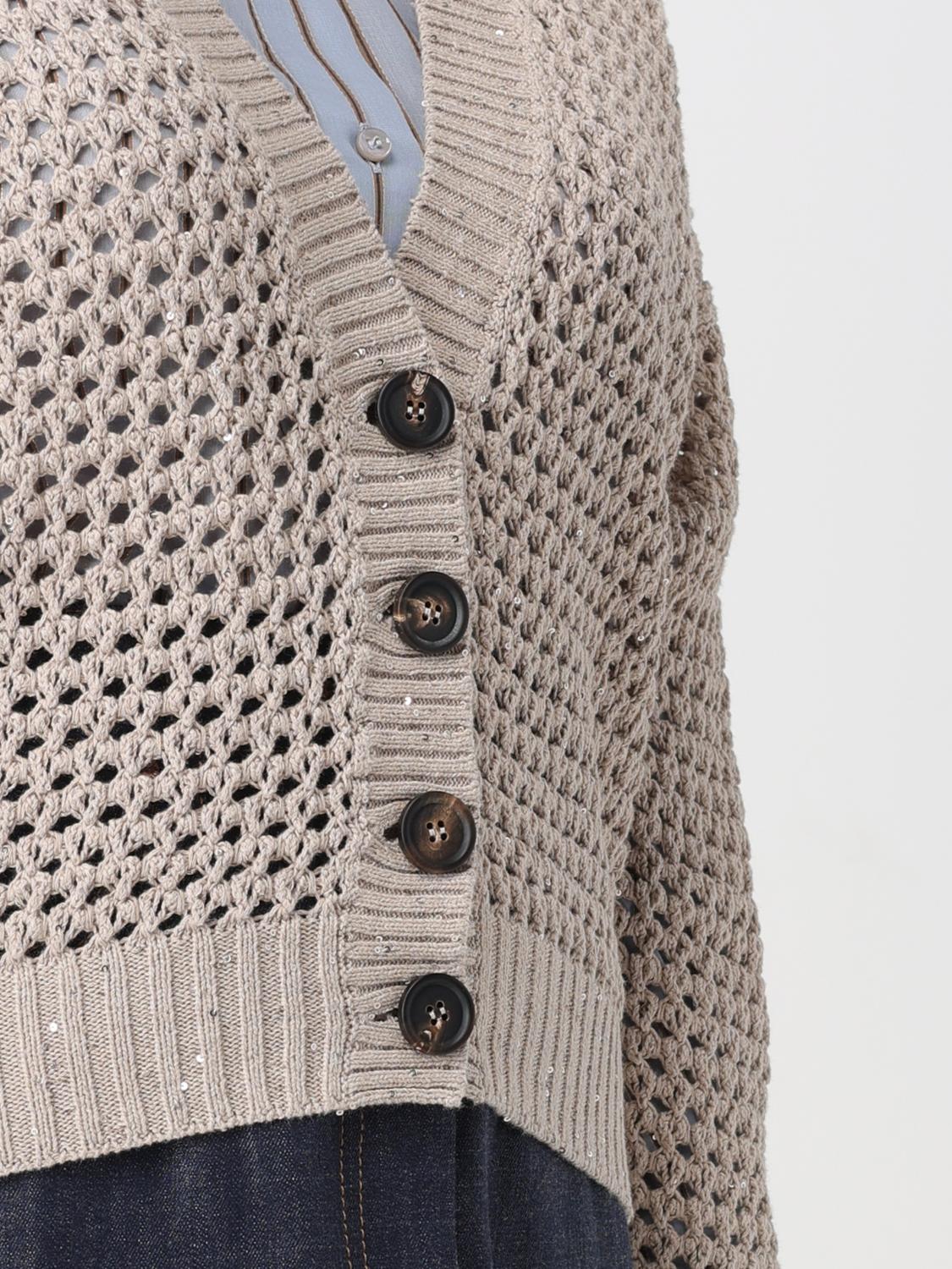 BRUNELLO CUCINELLI カーディガン: セーター レディース Brunello Cucinelli, ベージュ - Img 5