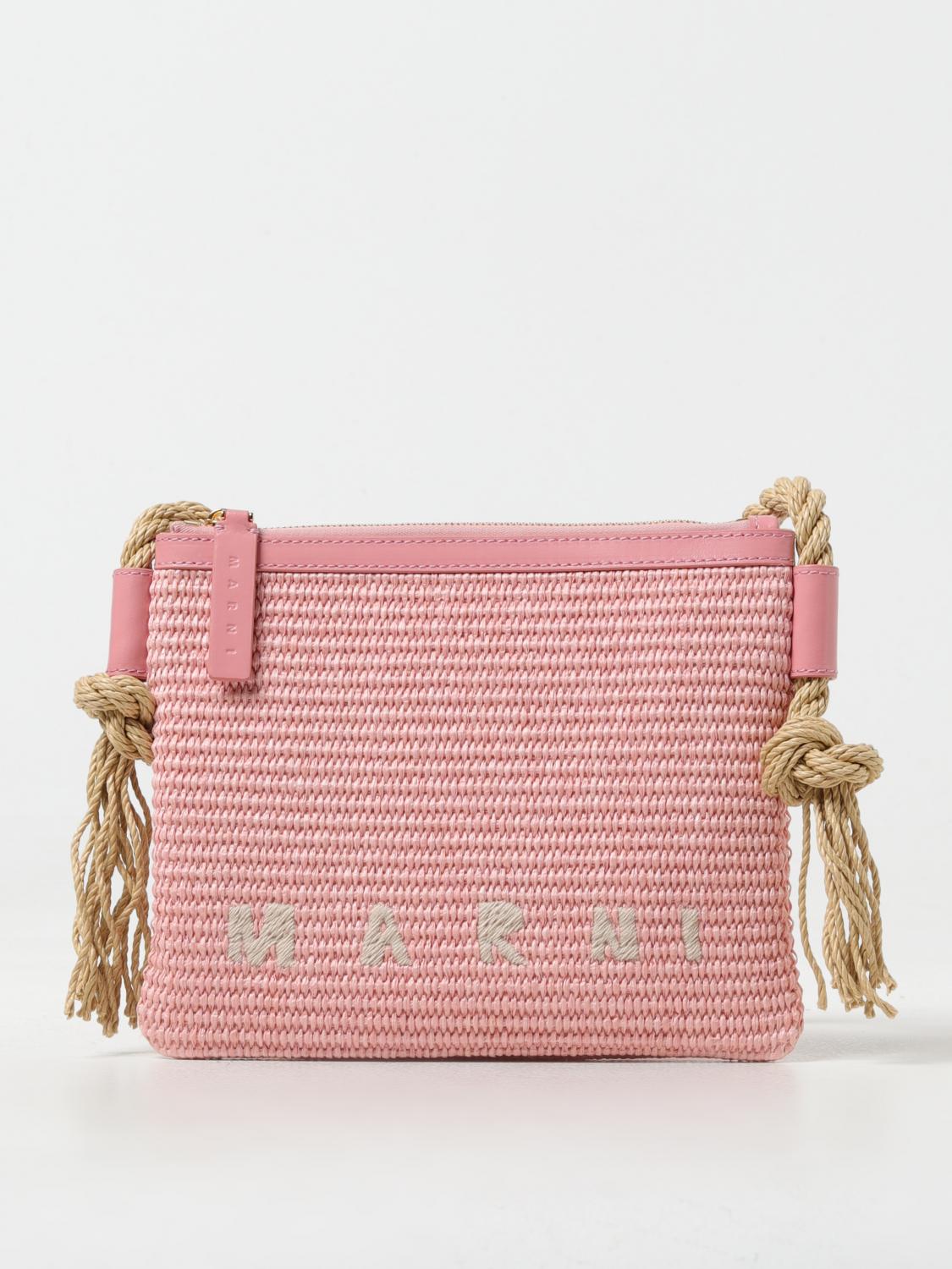 ショルダーバッグ・ポシェット MARNI  Shoulder Bags Women Leather Pink/Pastel Pink Marni Leather Shoulder Bag | Pink | FARFETCH