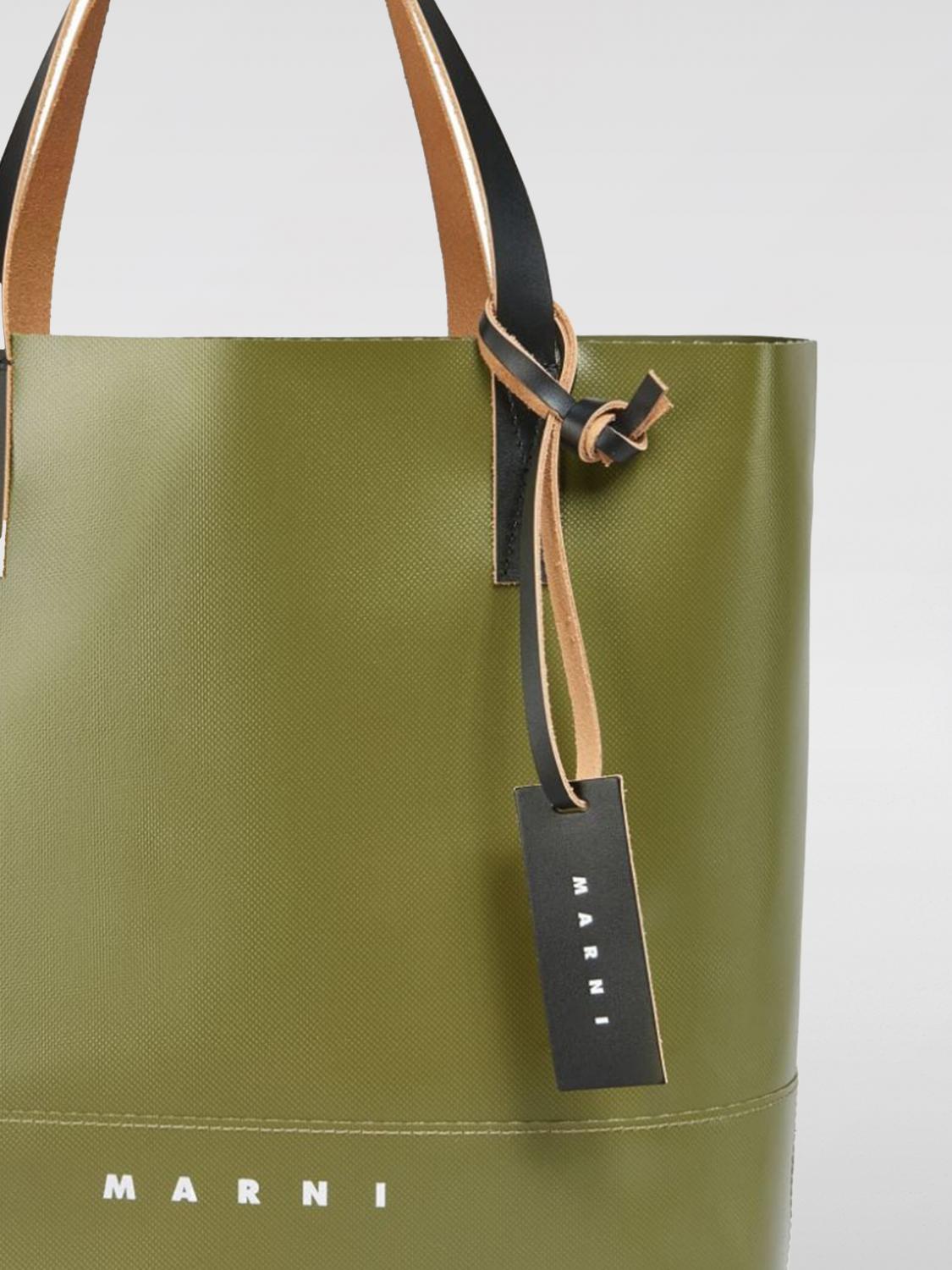MARNI BORSA A TRACOLLA: Borsa Tribeca Marni in tessuto spalmato, Blue - Img 3