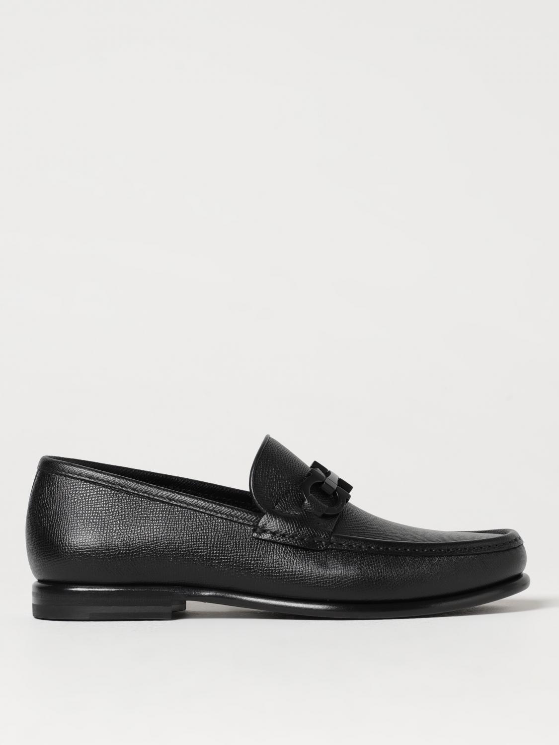 Black ferragamo loafers best sale