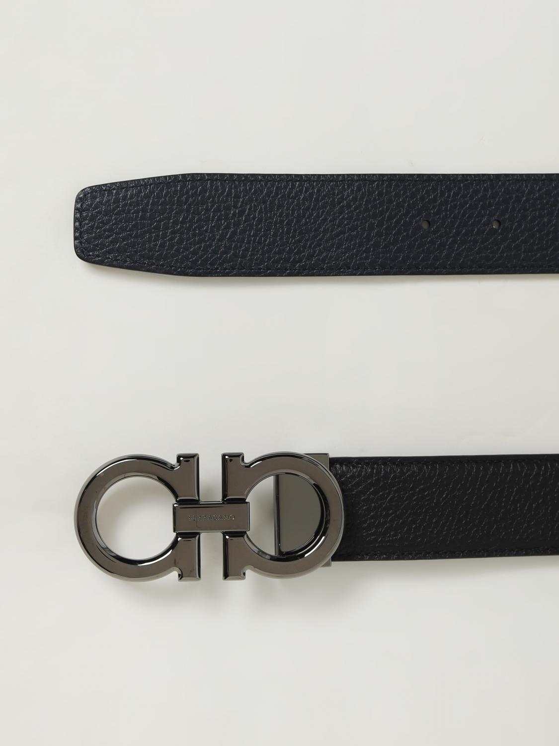 FERRAGAMO BELT: Belt men Ferragamo, Black - Img 3