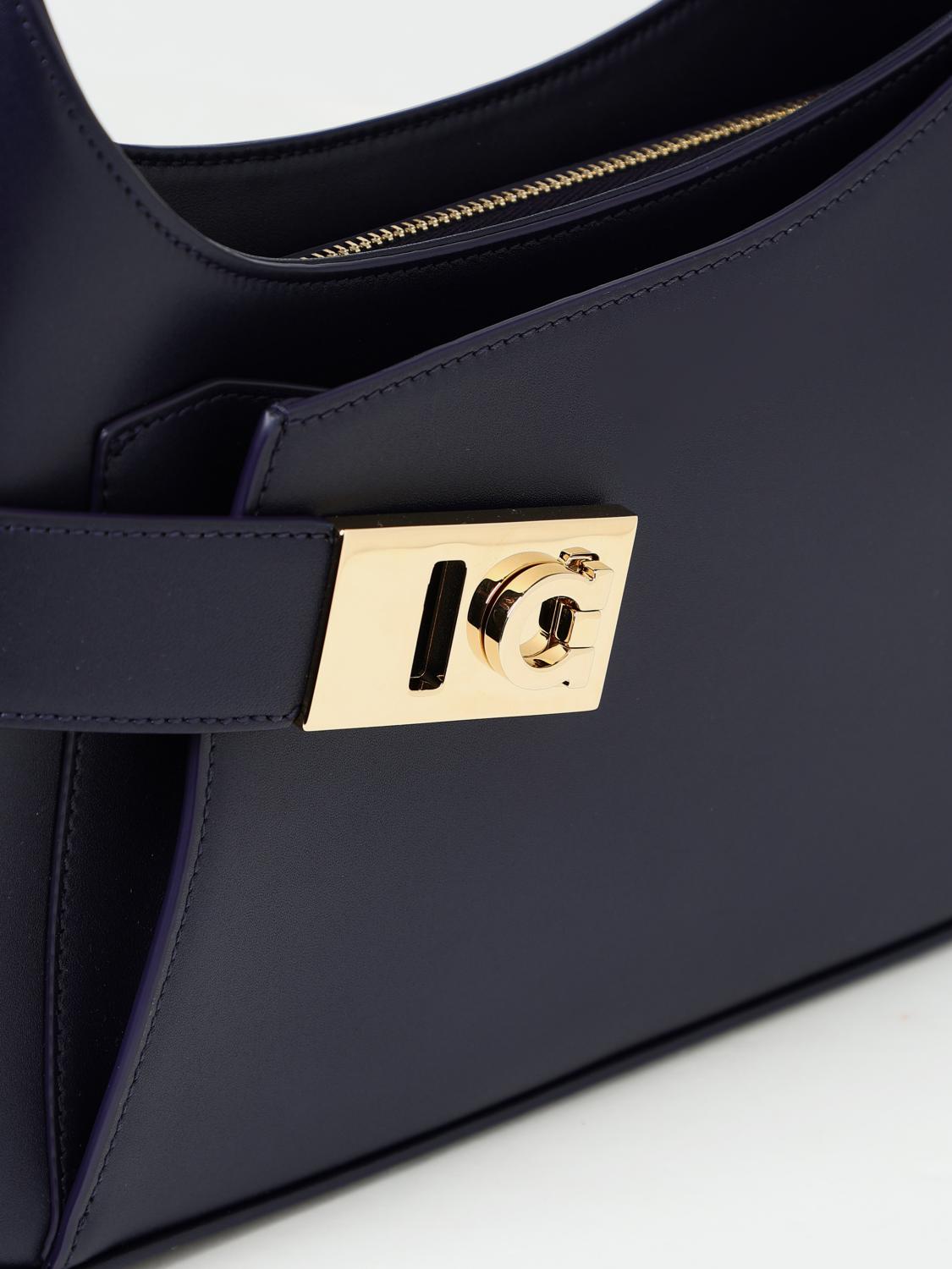 FERRAGAMO BORSA A SPALLA: Borsa Hobo Ferragamo in pelle , Blue - Img 4