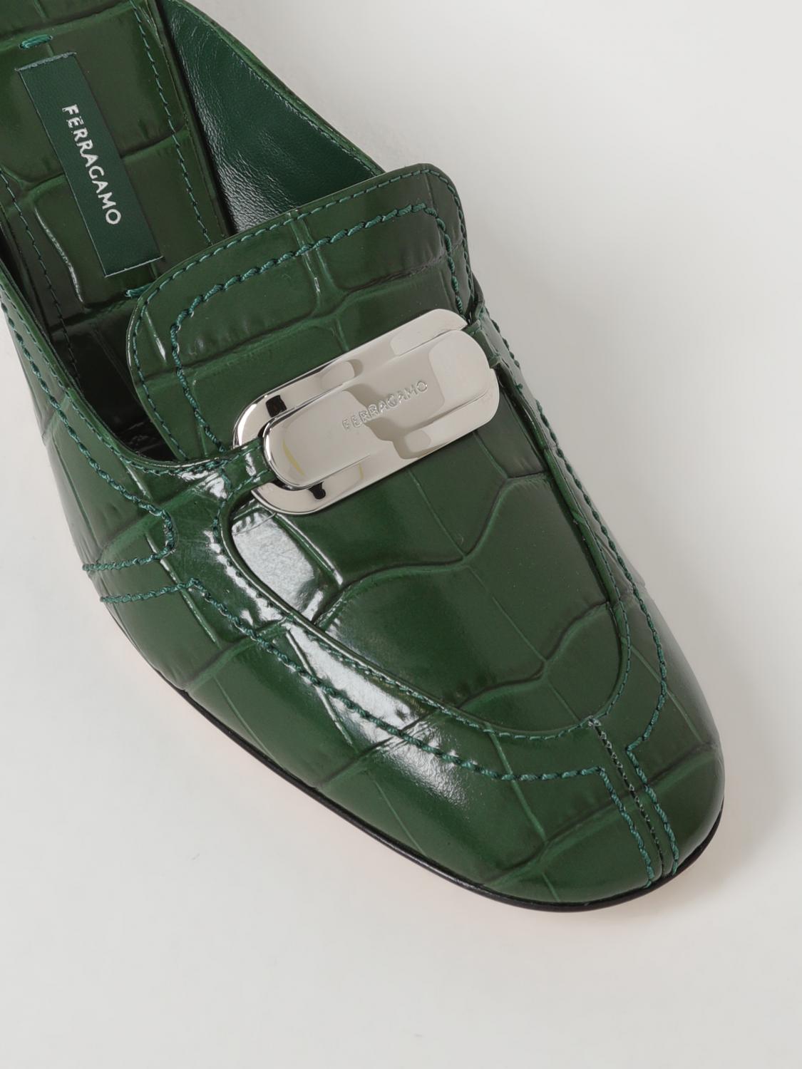 シューズ・サンダルその他 FERRAGAMO Woman High heel shoes Green 01I139 773205 001 Ferragamo Outlet: Shoes woman - Green | Ferragamo high heel